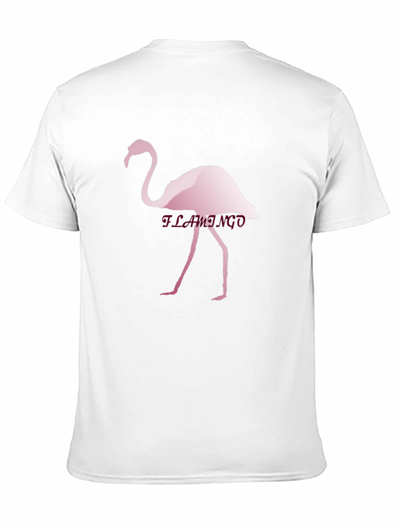 Mens Black T-Shirt with Flamingo Print