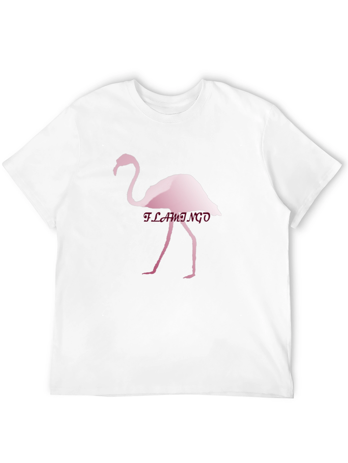 Mens Black T-Shirt with Flamingo Print