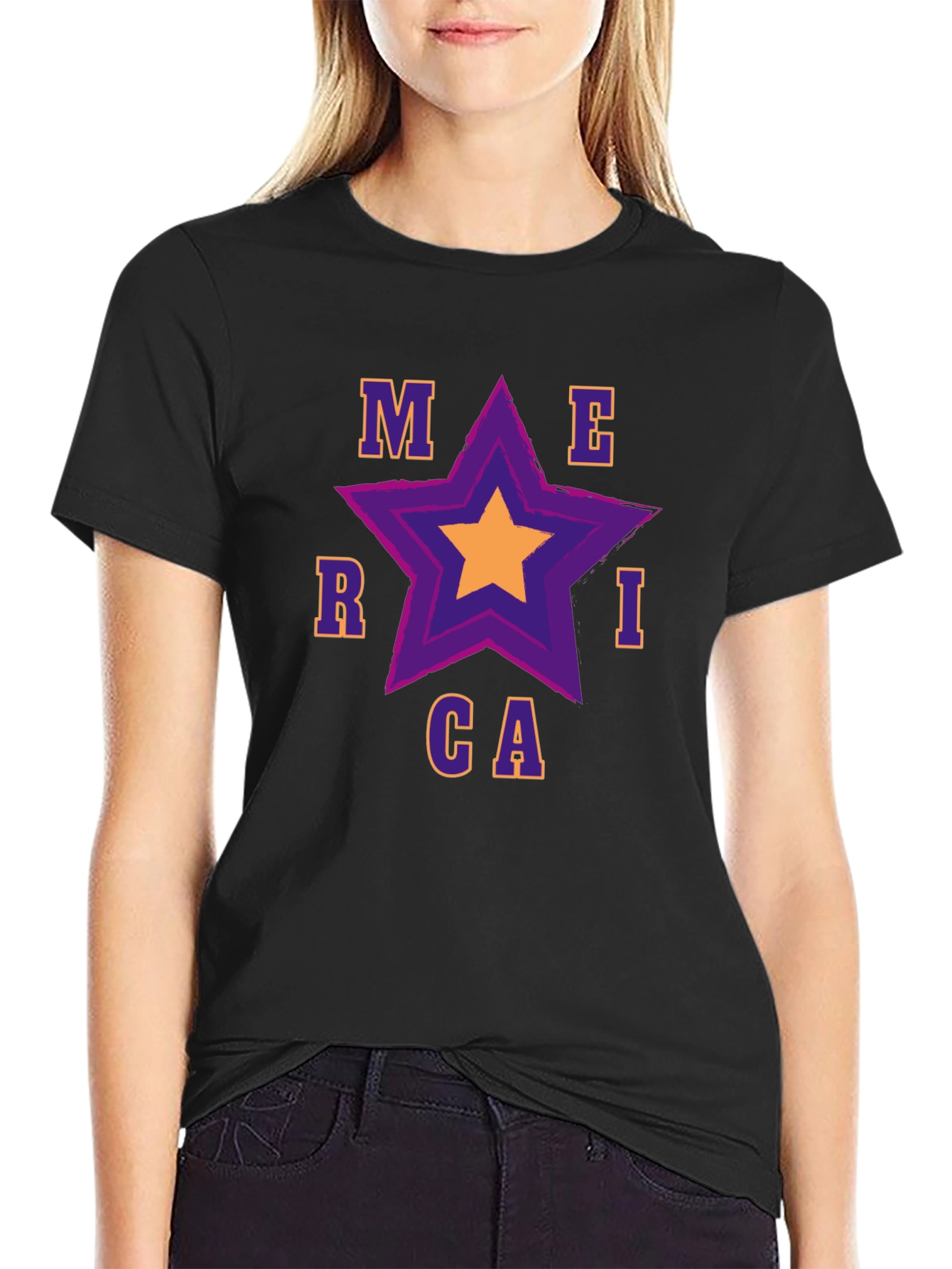 Merica Star Graphic Tee - Patriotic Pride