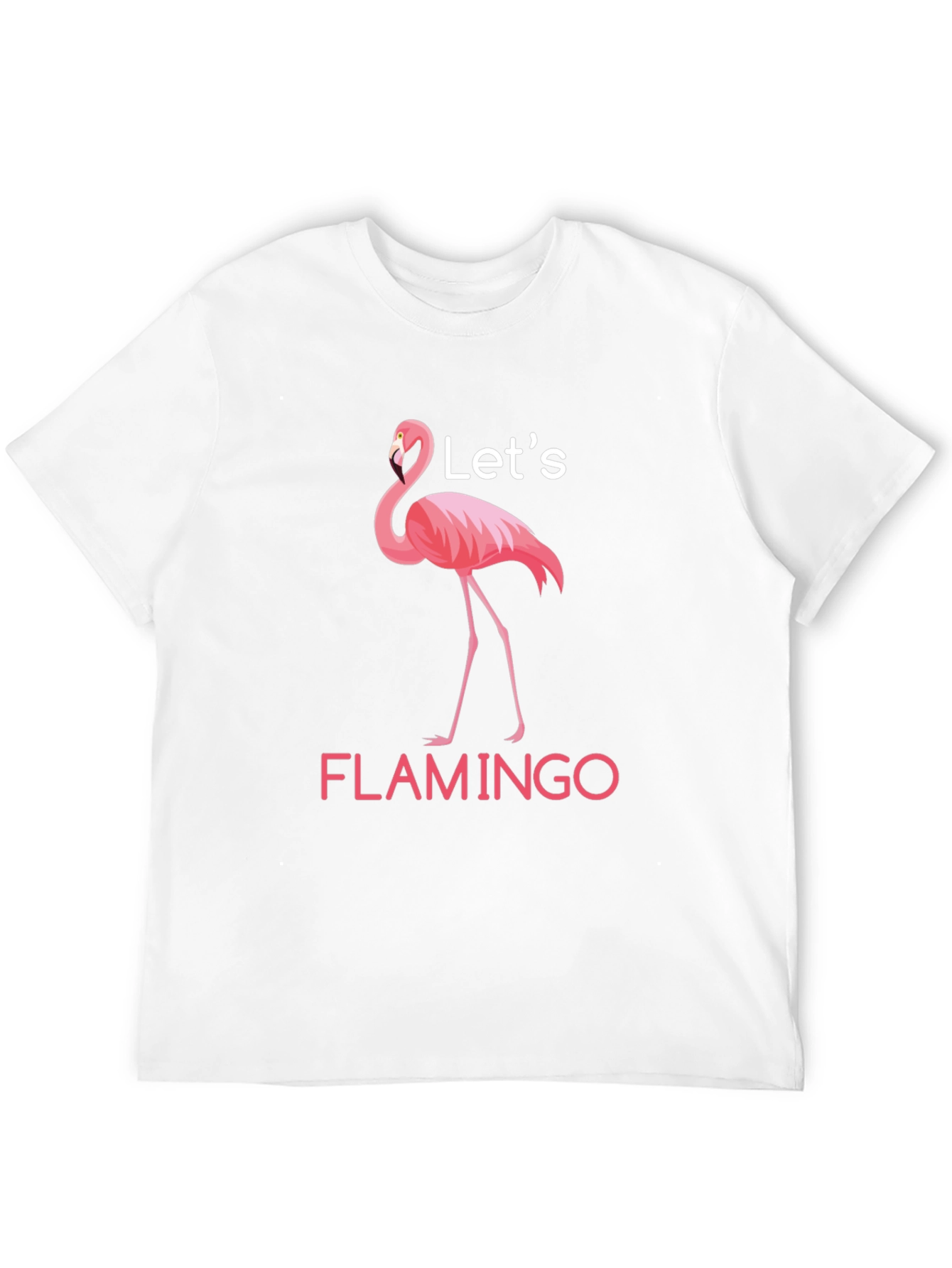 Lets Flamingo Black T-Shirt