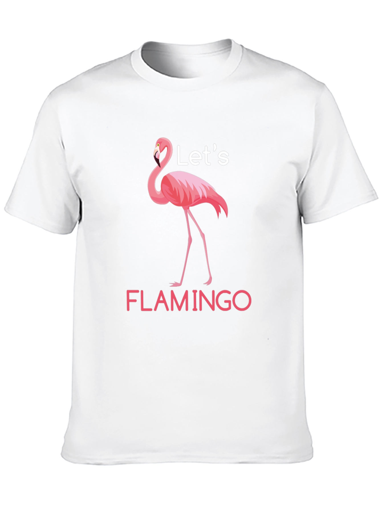 Lets Flamingo Black T-Shirt