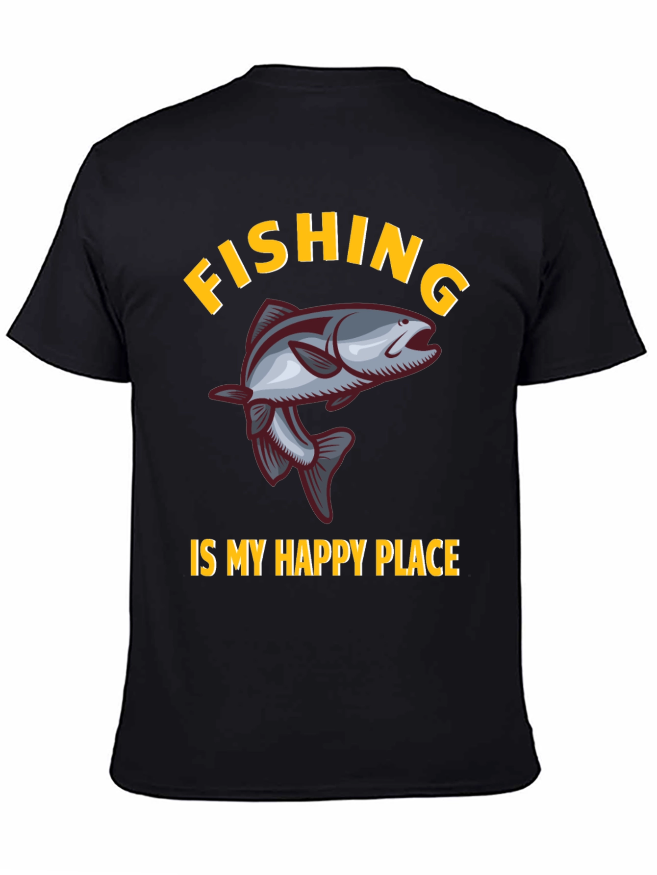 Fishing is My Happy Place Graphic T-Shirt