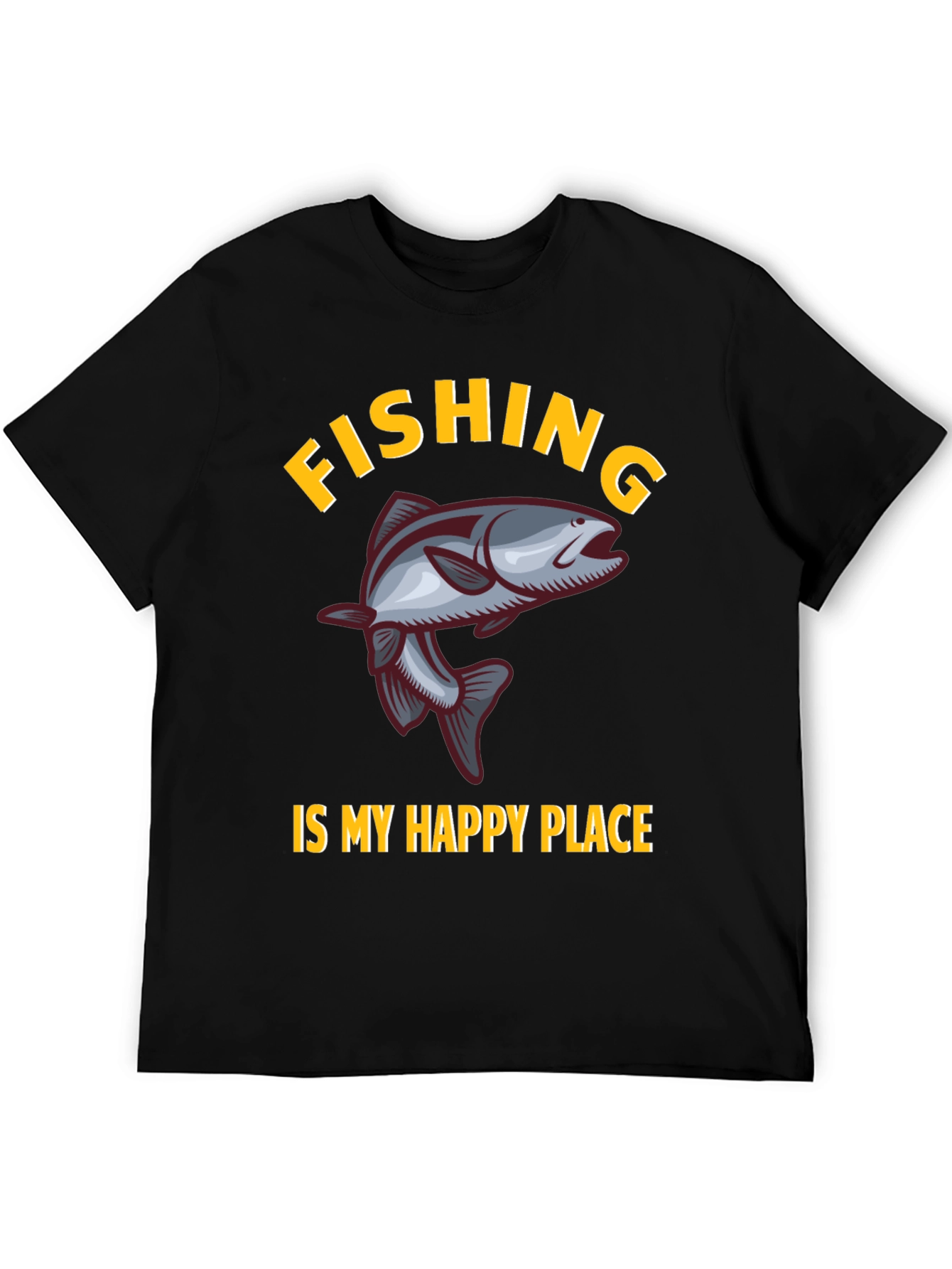 Fishing is My Happy Place Graphic T-Shirt