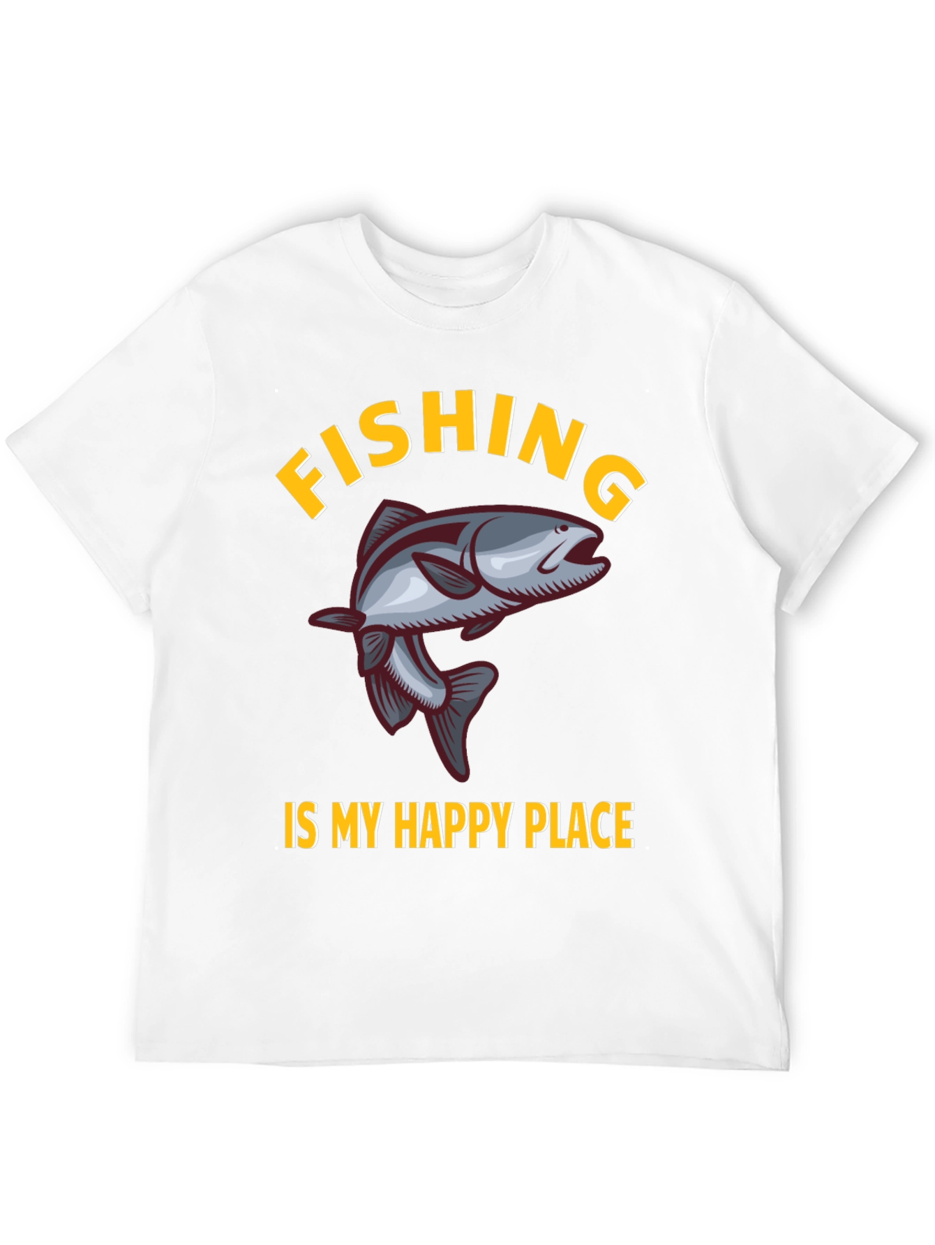 Fishing is My Happy Place Graphic T-Shirt