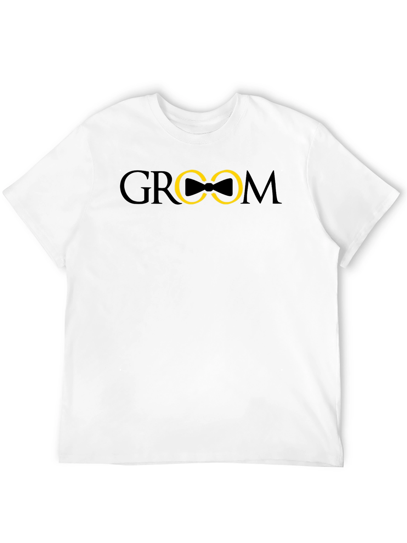 Groom Bowtie Graphic T-Shirt - Black