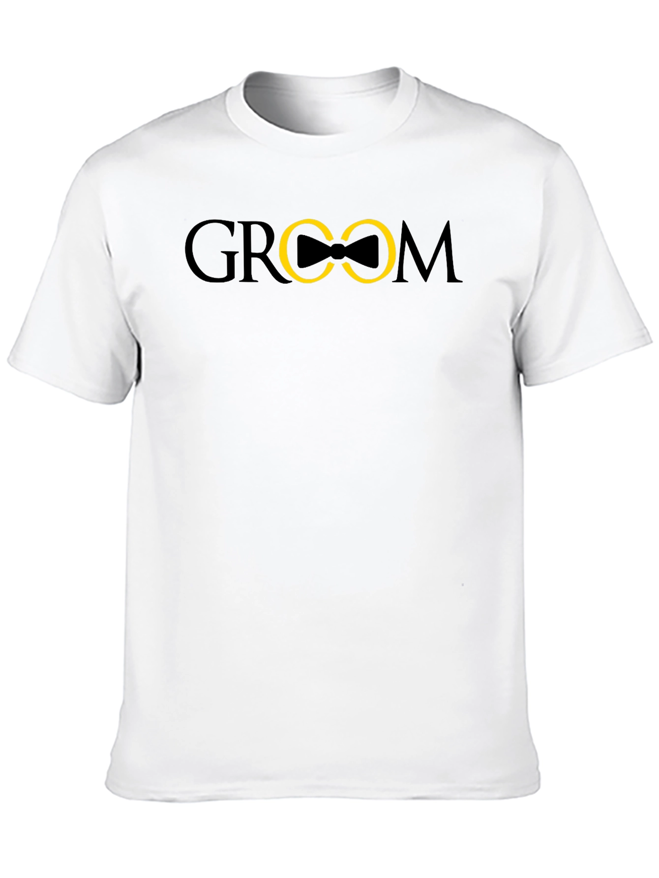 Groom Bowtie Graphic T-Shirt - Black