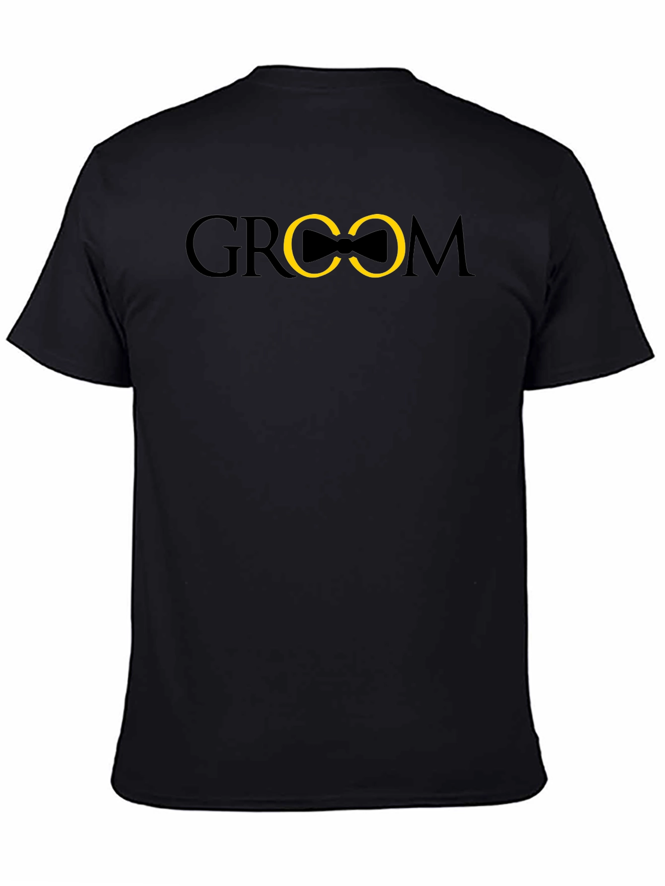 Groom Bowtie Graphic T-Shirt - Black