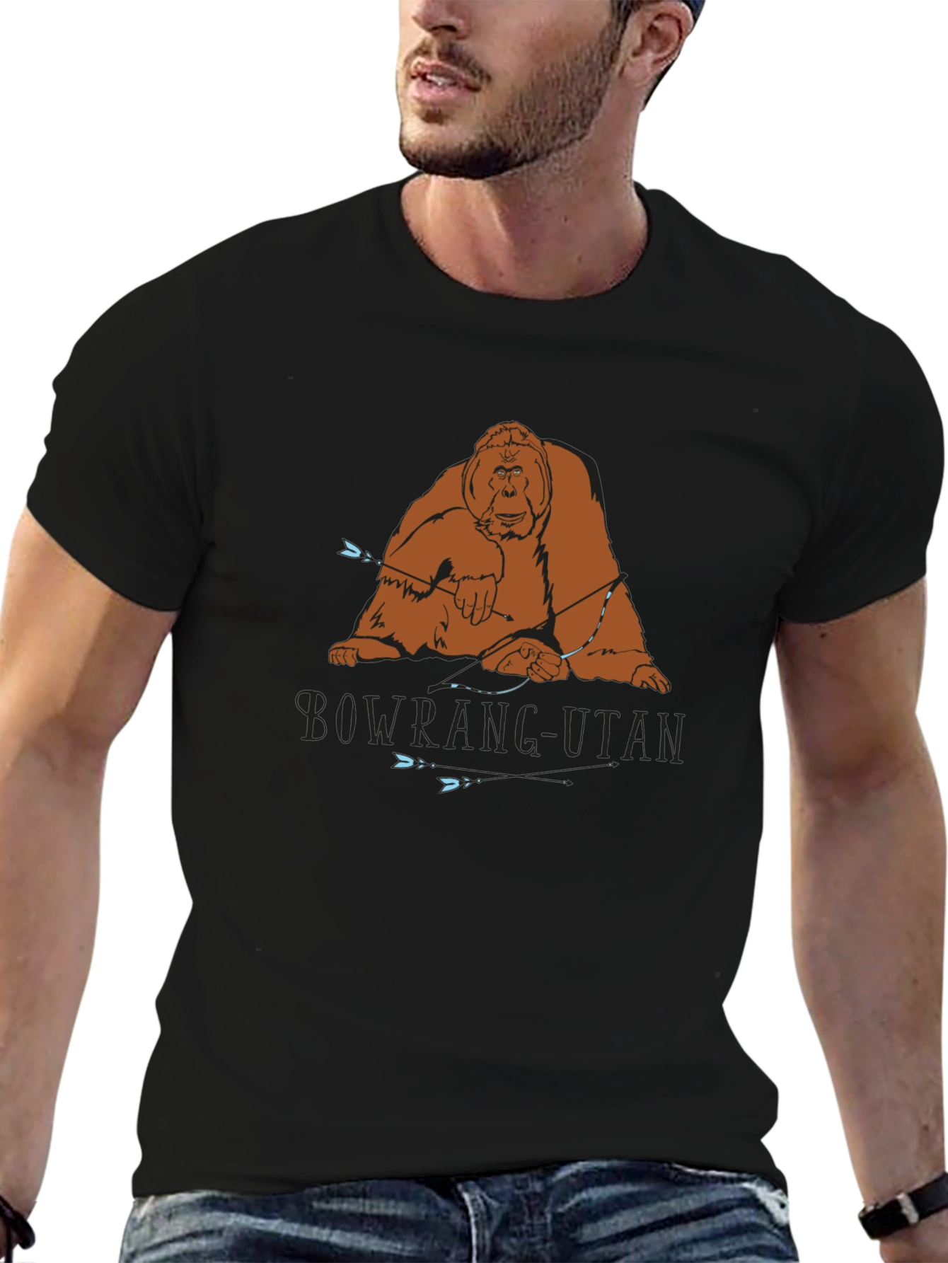 Orangutan Graphic Tee - Black