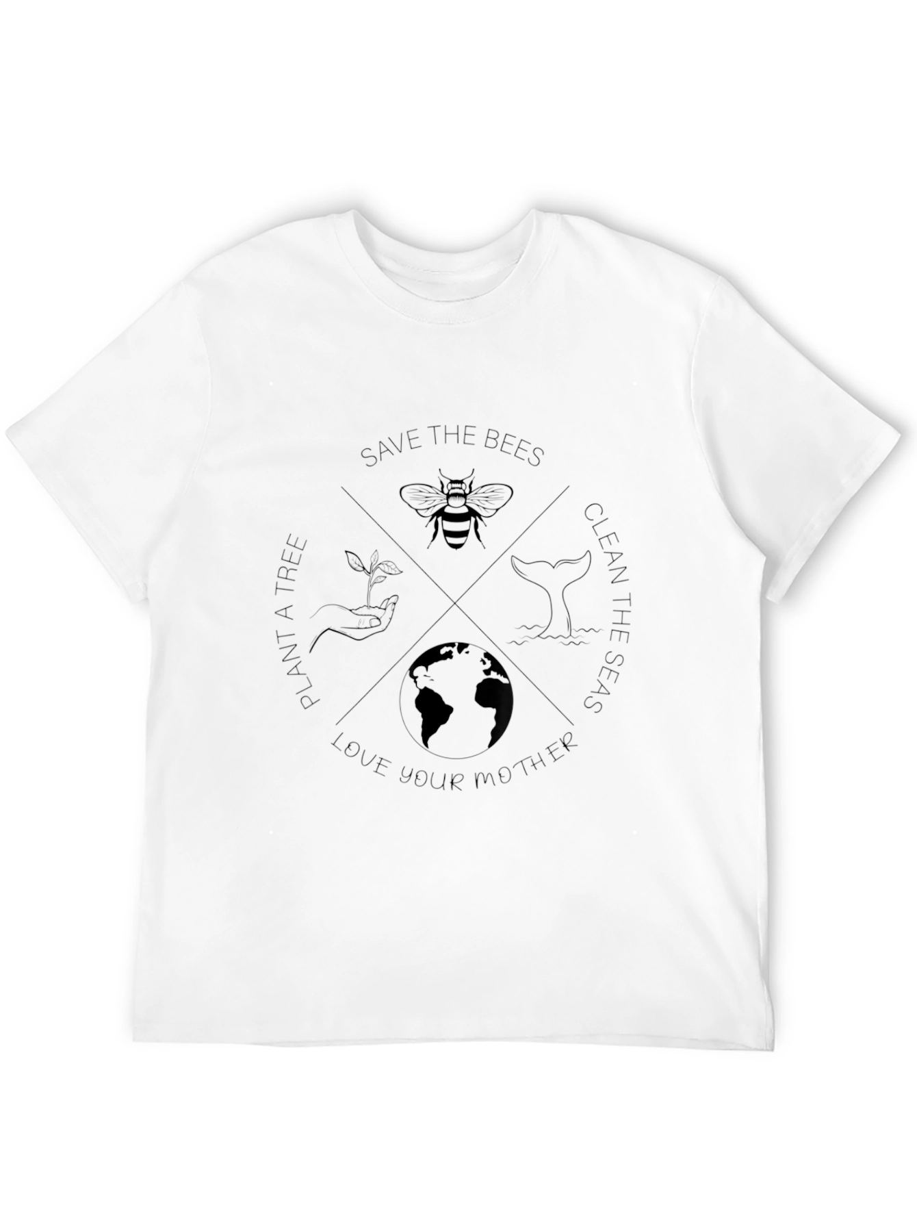 Save the Bees Graphic Tee - Black Cotton T-Shirt