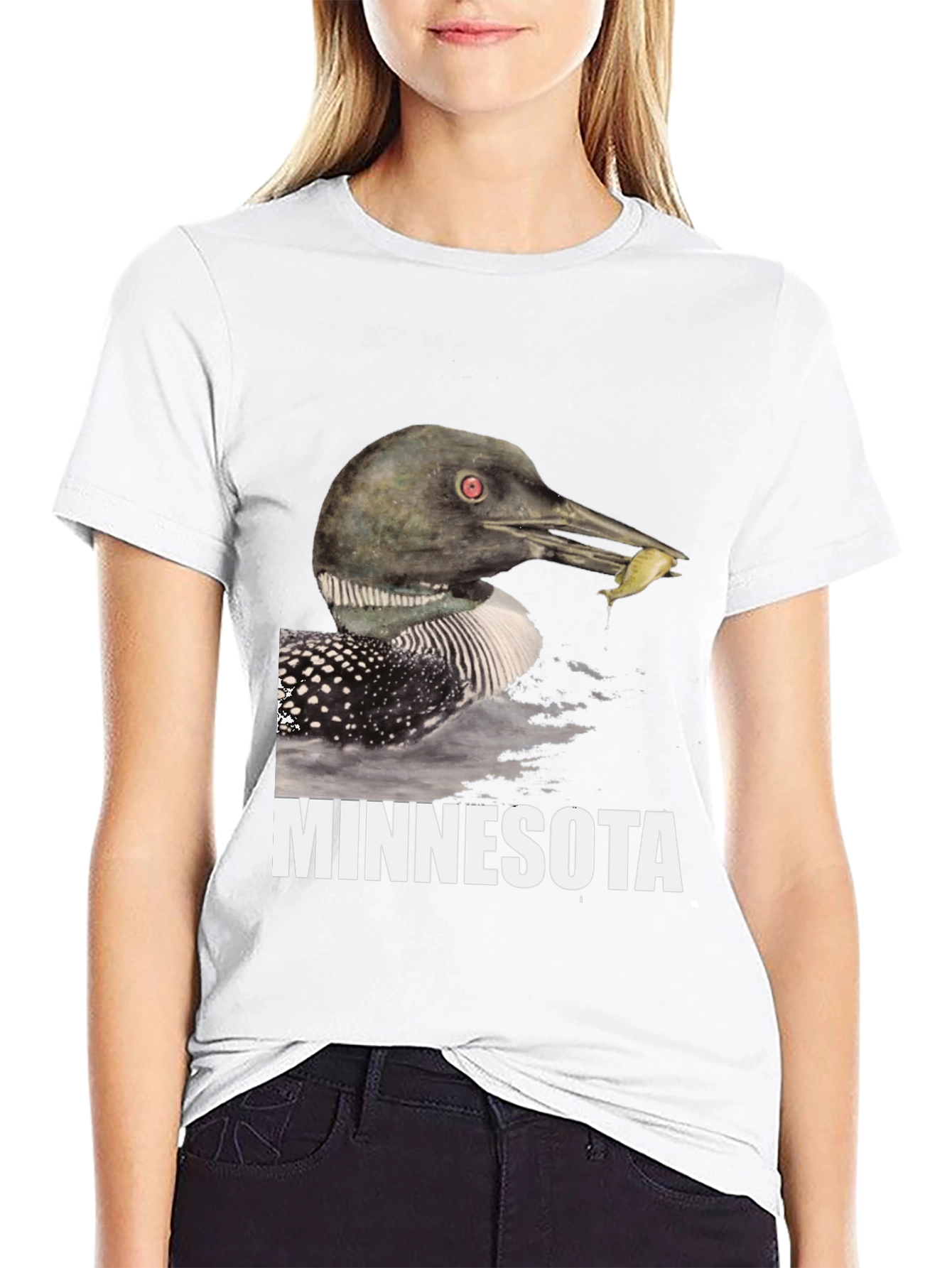 Minnesota Loon Graphic T-Shirt - Black