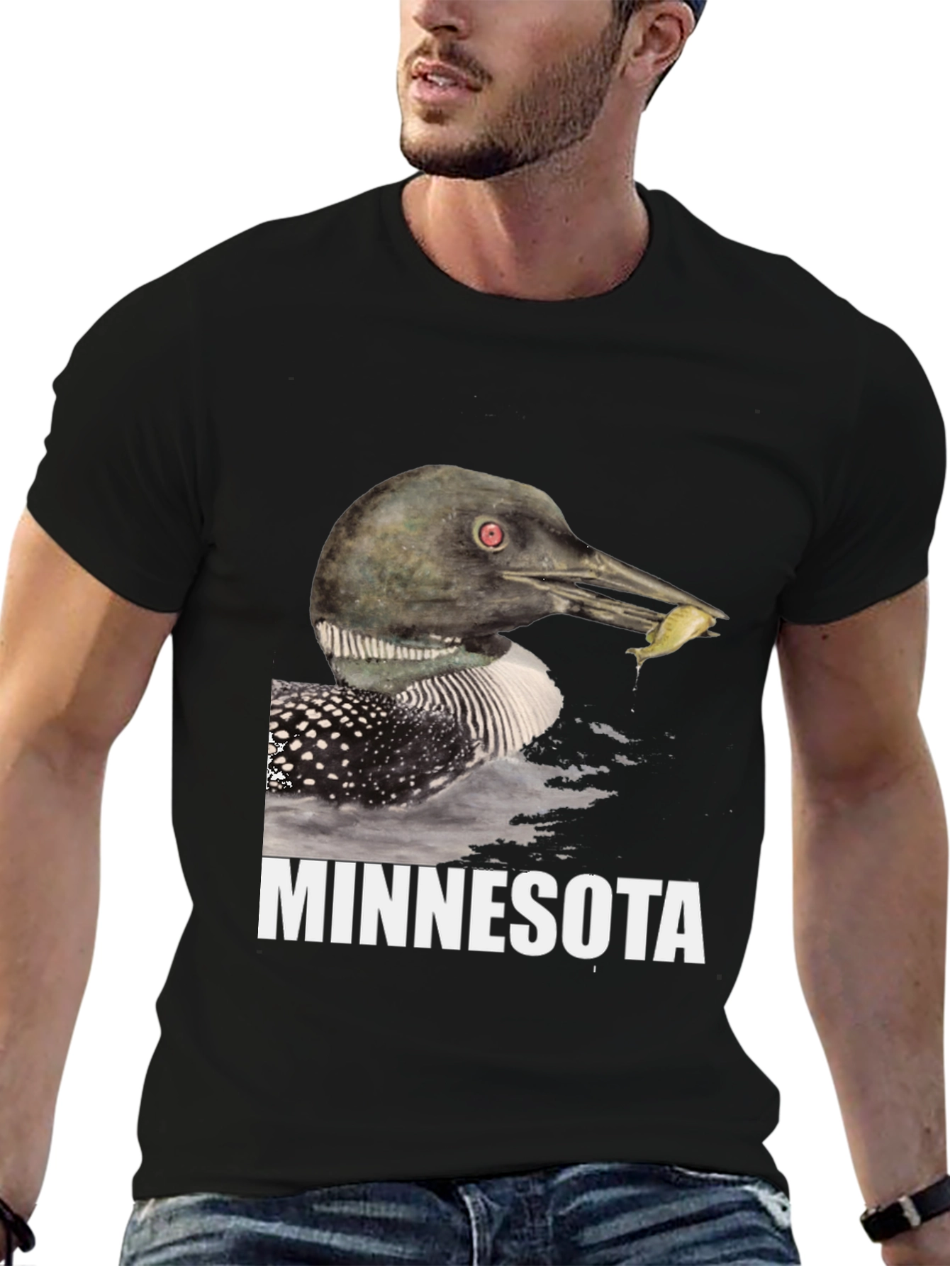 Minnesota Loon Graphic T-Shirt - Black