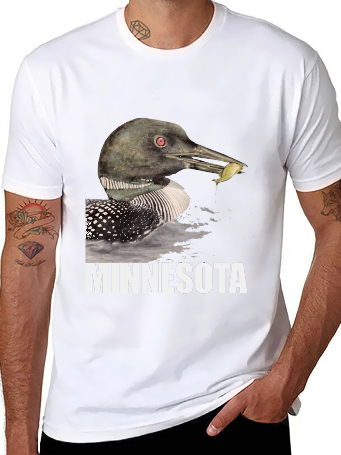 Minnesota Loon Graphic T-Shirt - Black