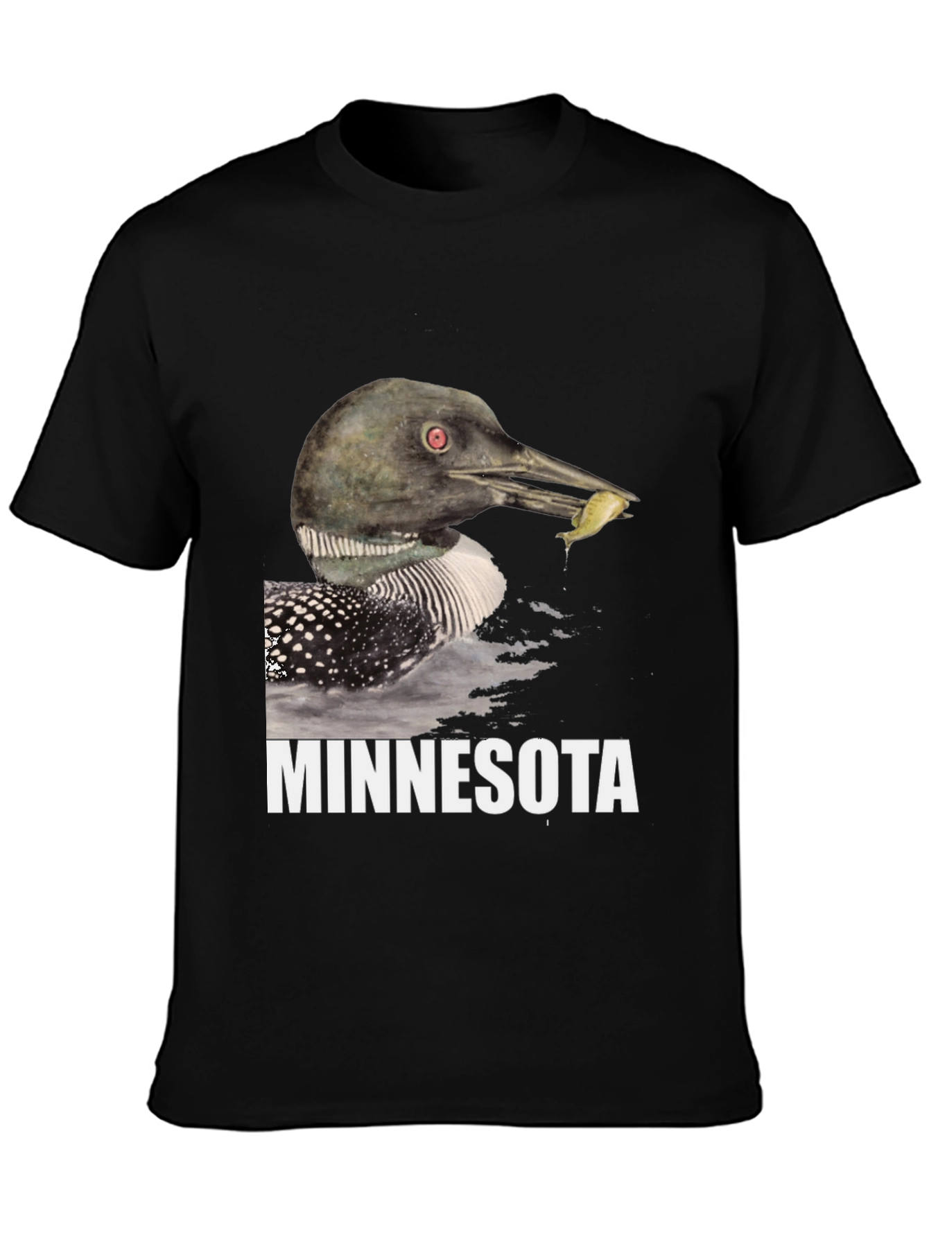Minnesota Loon Graphic T-Shirt - Black