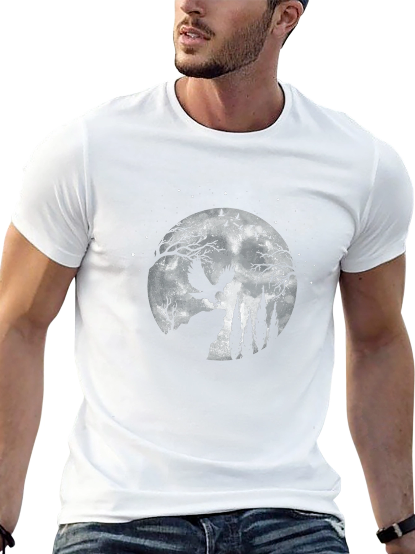 Owl Moon T-Shirt - Night Scene Tee