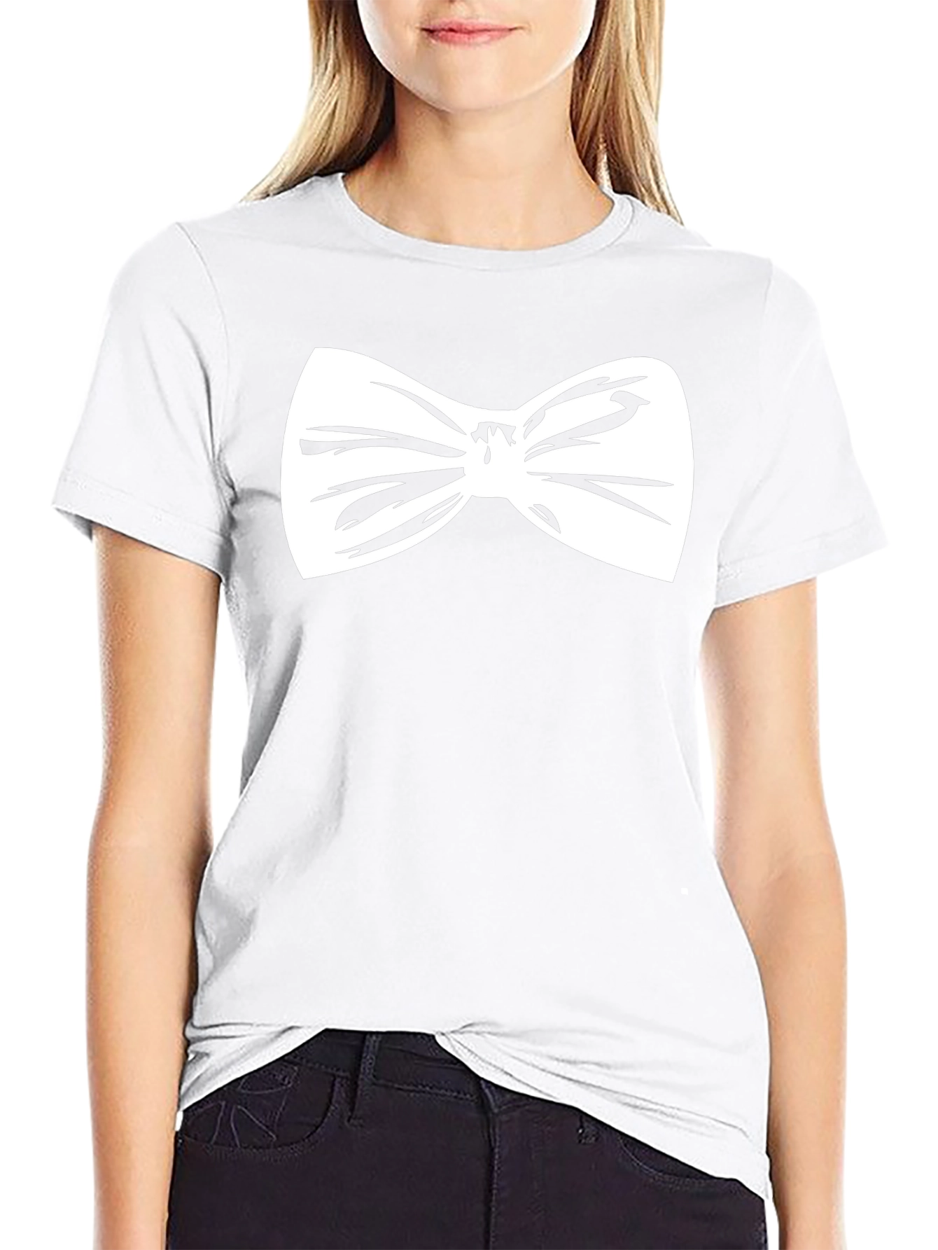 Bow Tie Graphic Tee - Black