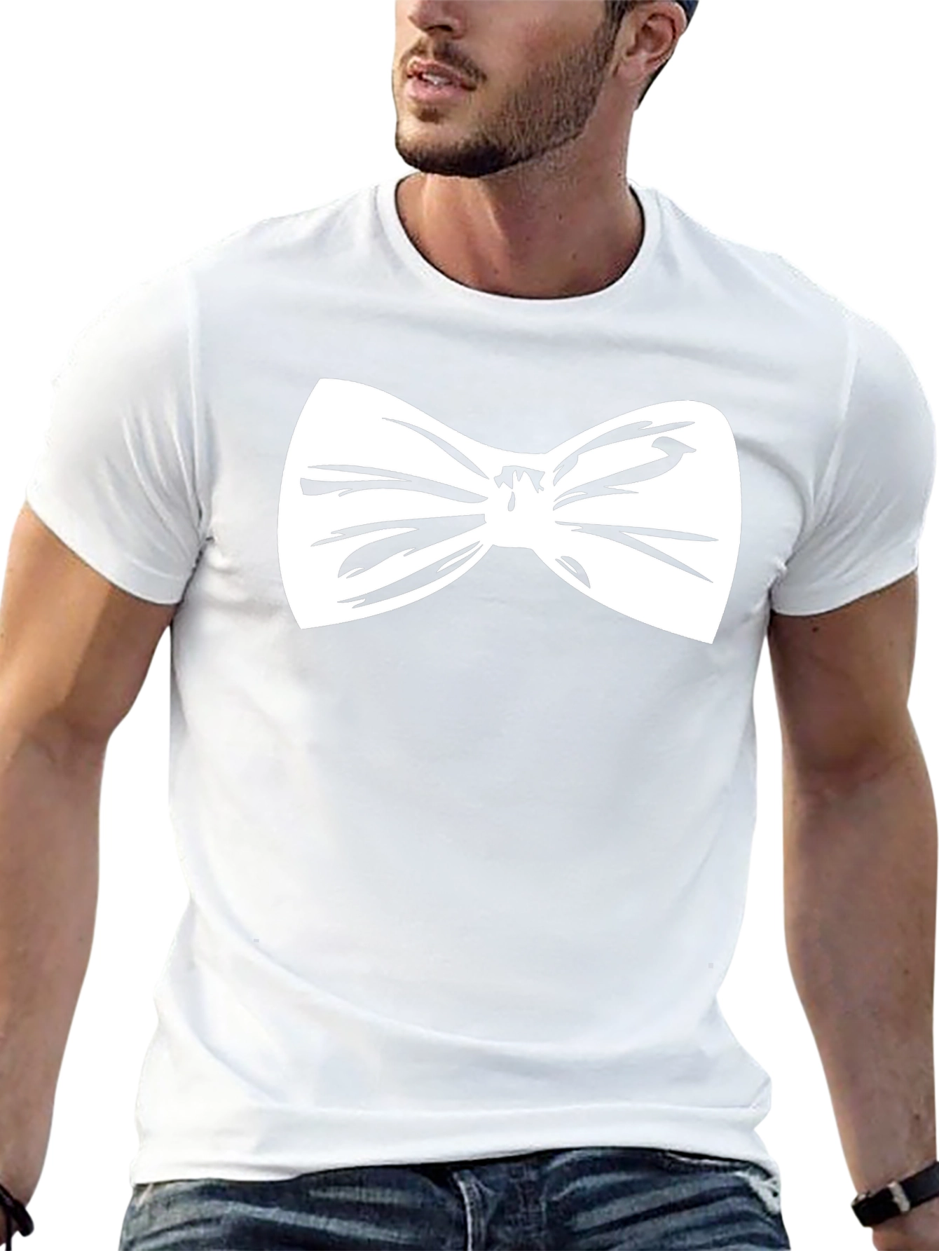 Bow Tie Graphic Tee - Black