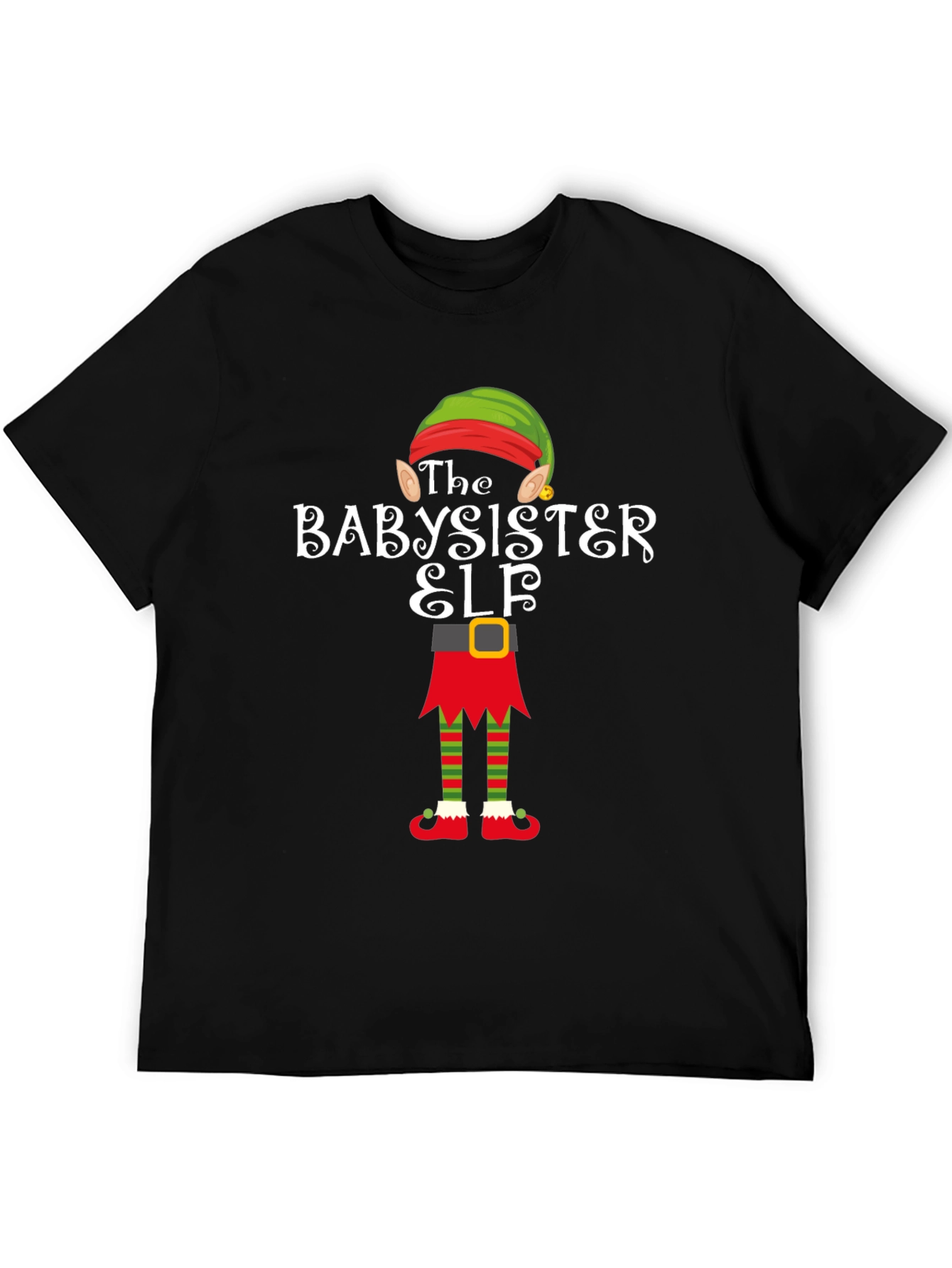 Babysister Elf Holiday T-Shirt