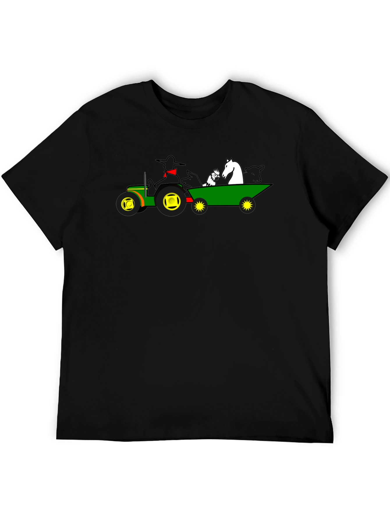 Farm Animal Tractor Graphic Tee