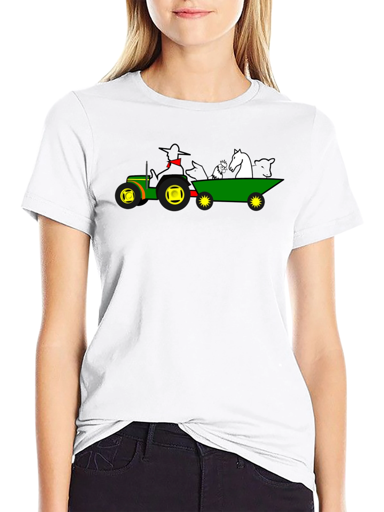 Farm Animal Tractor Graphic Tee