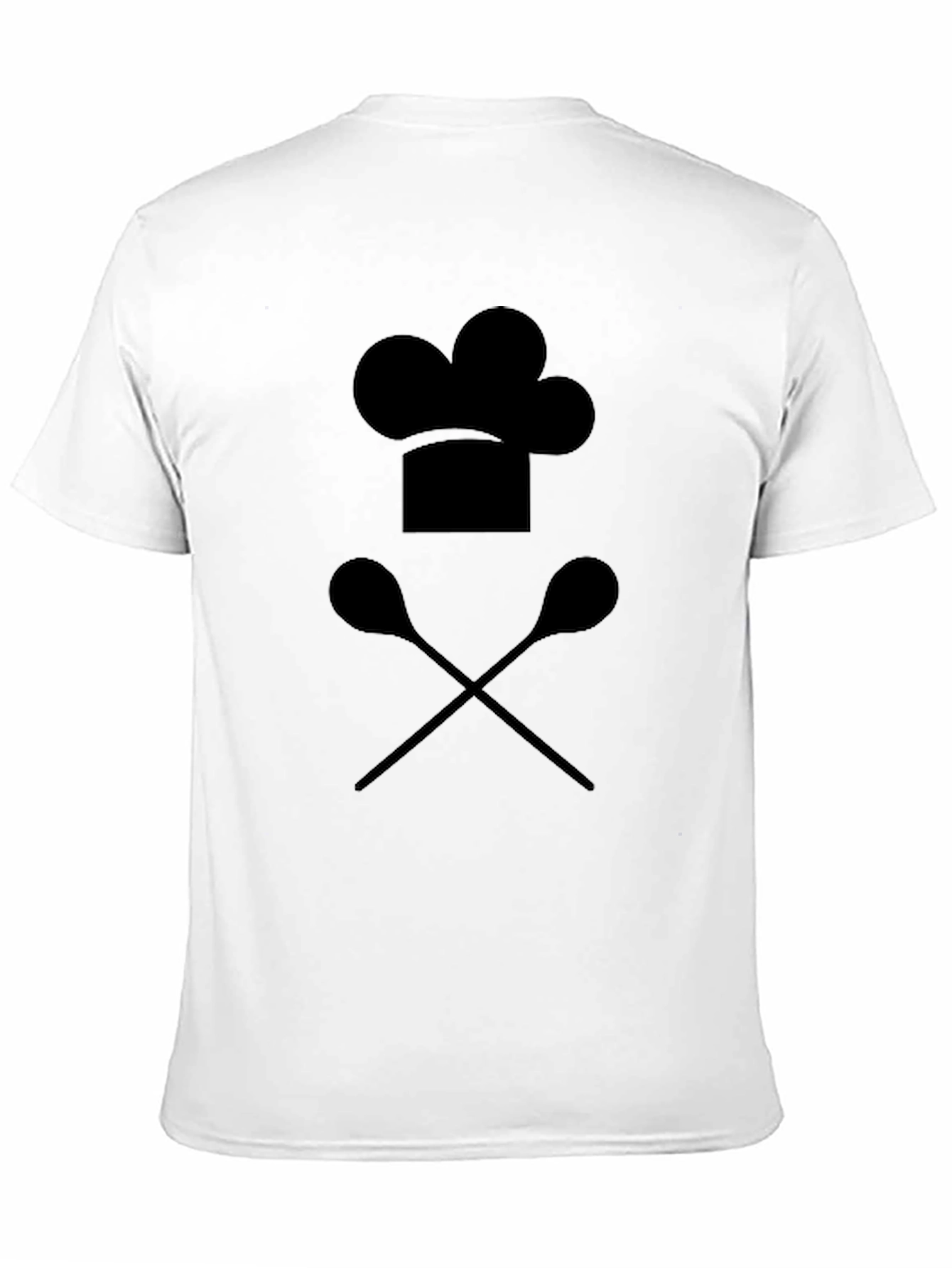 Chef Hat & Spoons Black Graphic T-Shirt
