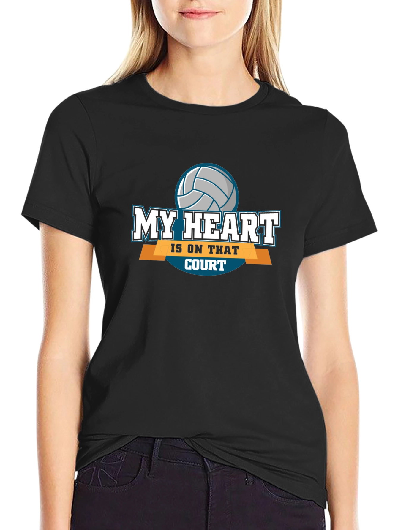 My Heart Is On That Court Volleyball T-Shirt