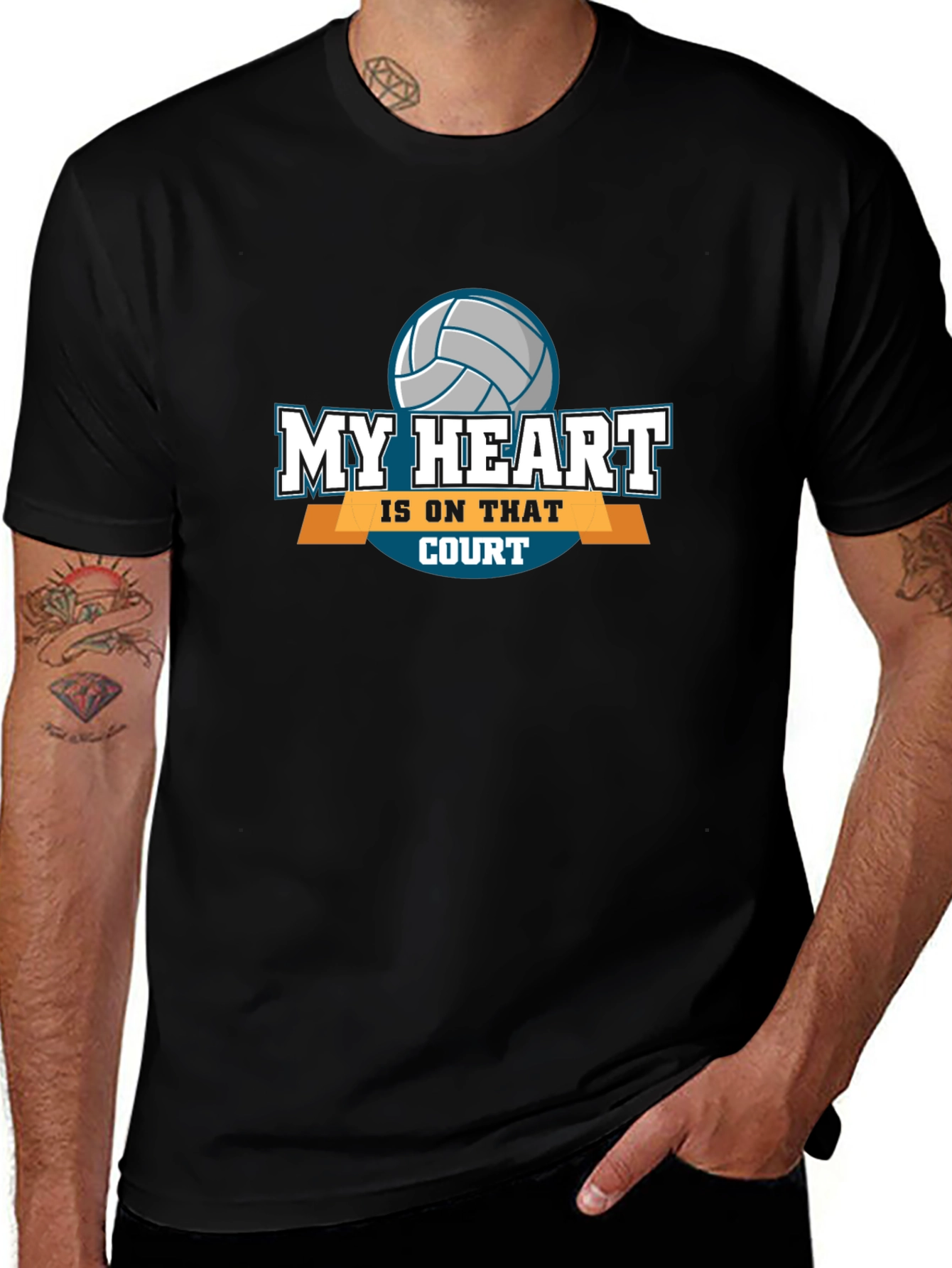 My Heart Is On That Court Volleyball T-Shirt