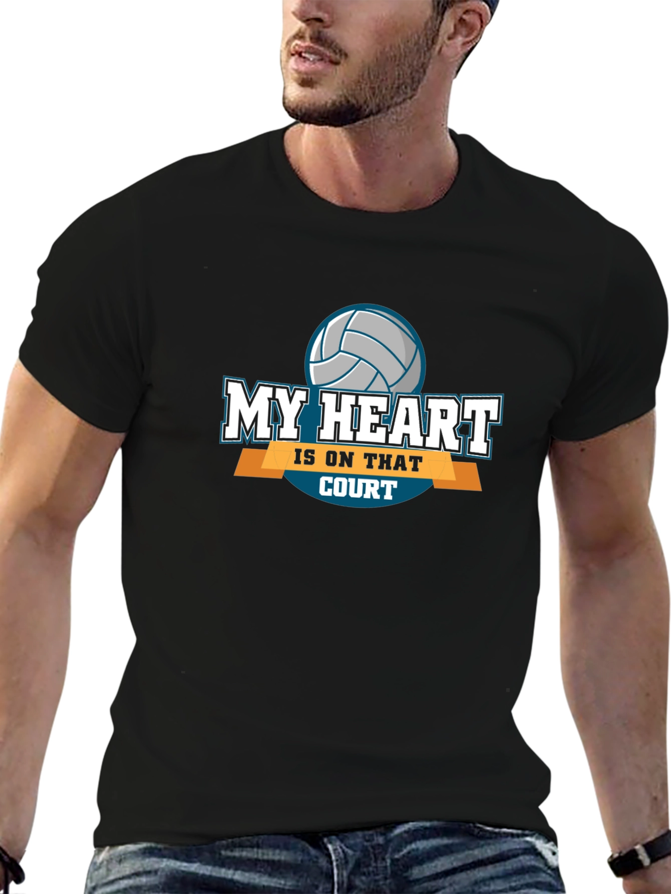 My Heart Is On That Court Volleyball T-Shirt