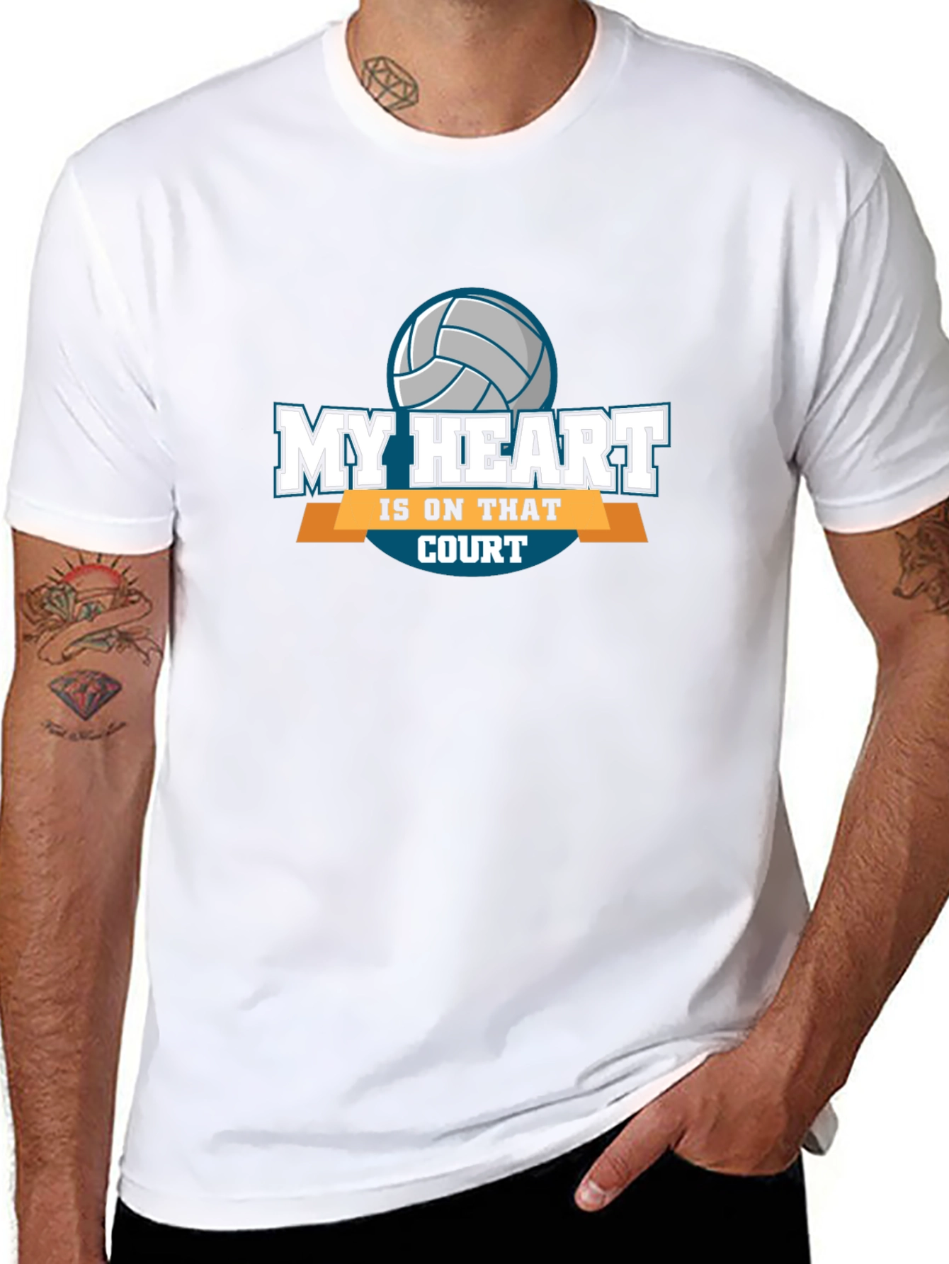 My Heart Is On That Court Volleyball T-Shirt