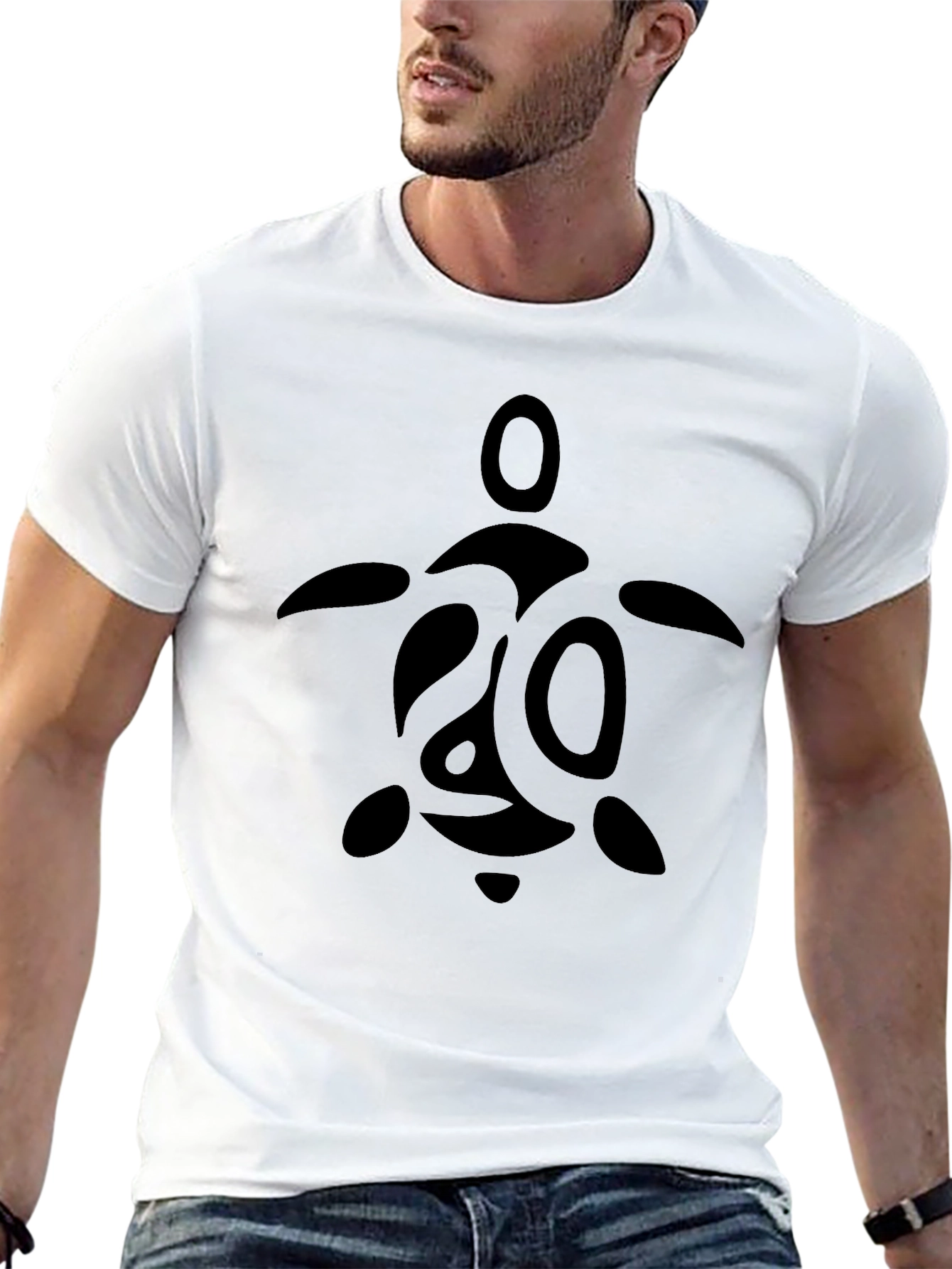 Tribal Turtle Graphic Tee - Black