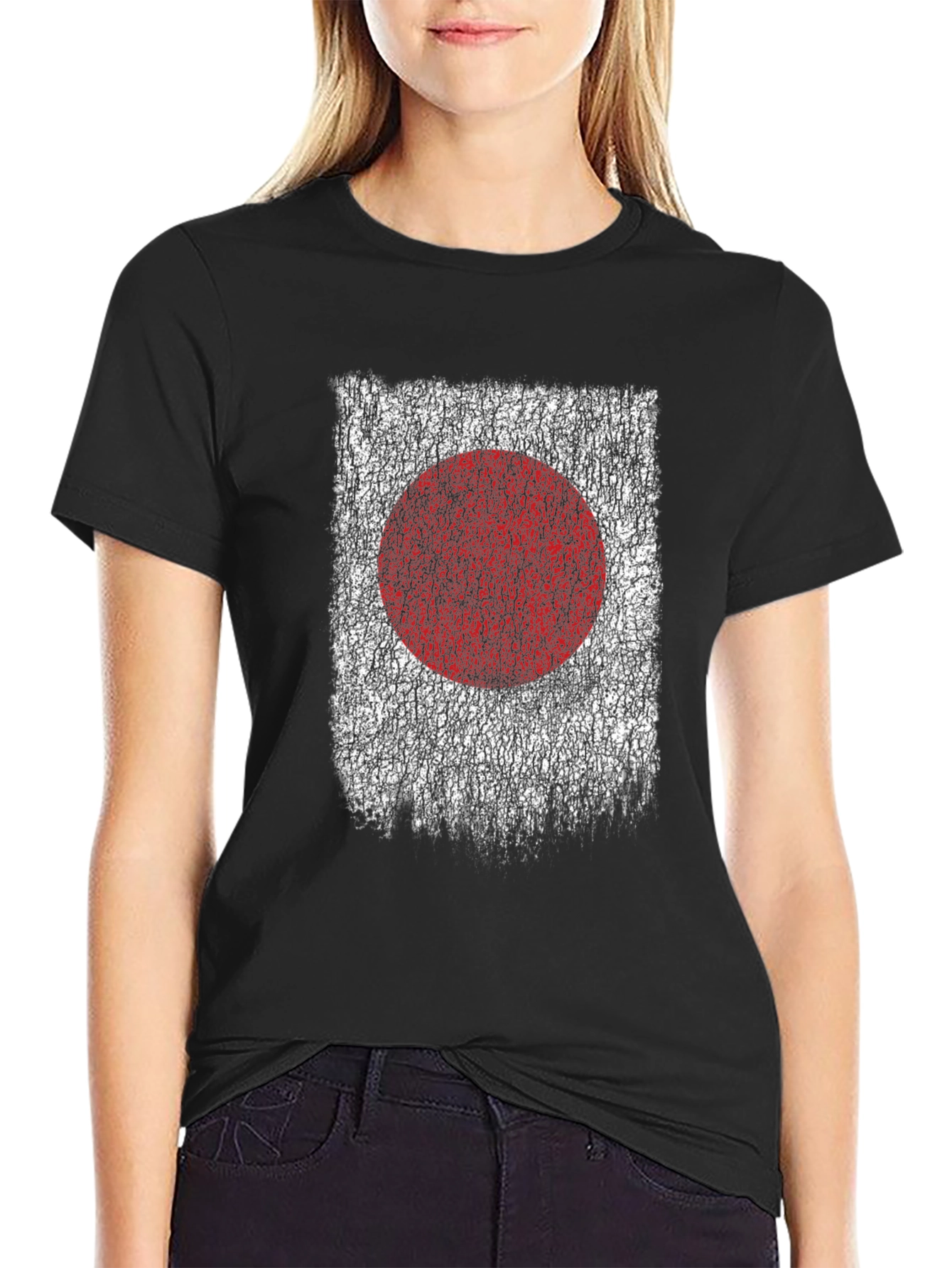 Japanese Flag Distressed T-Shirt Japan Patriotic Graphic Tee