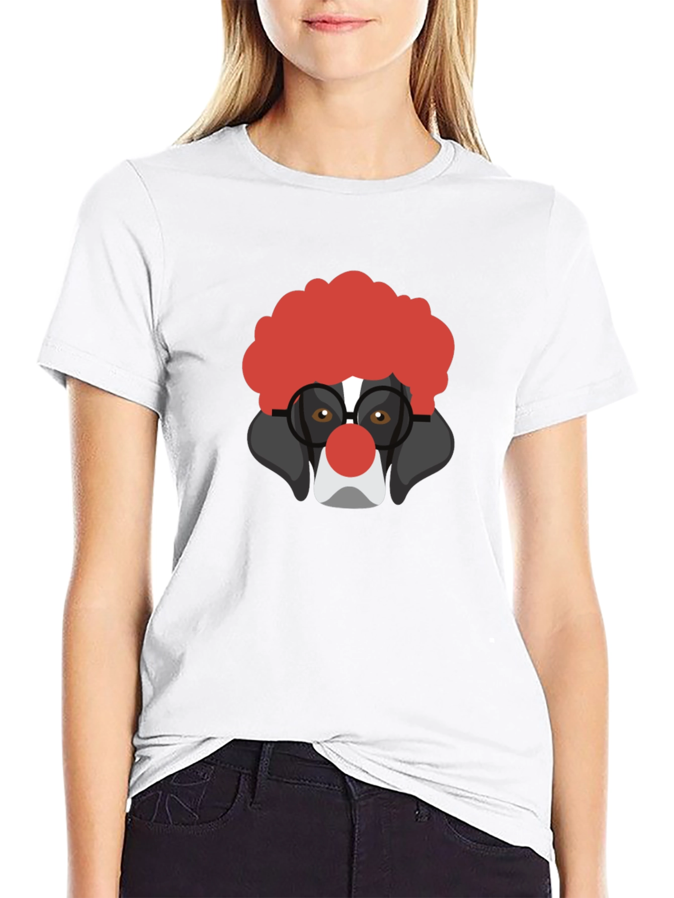 Clown Dog Graphic Tee - Black T-Shirt