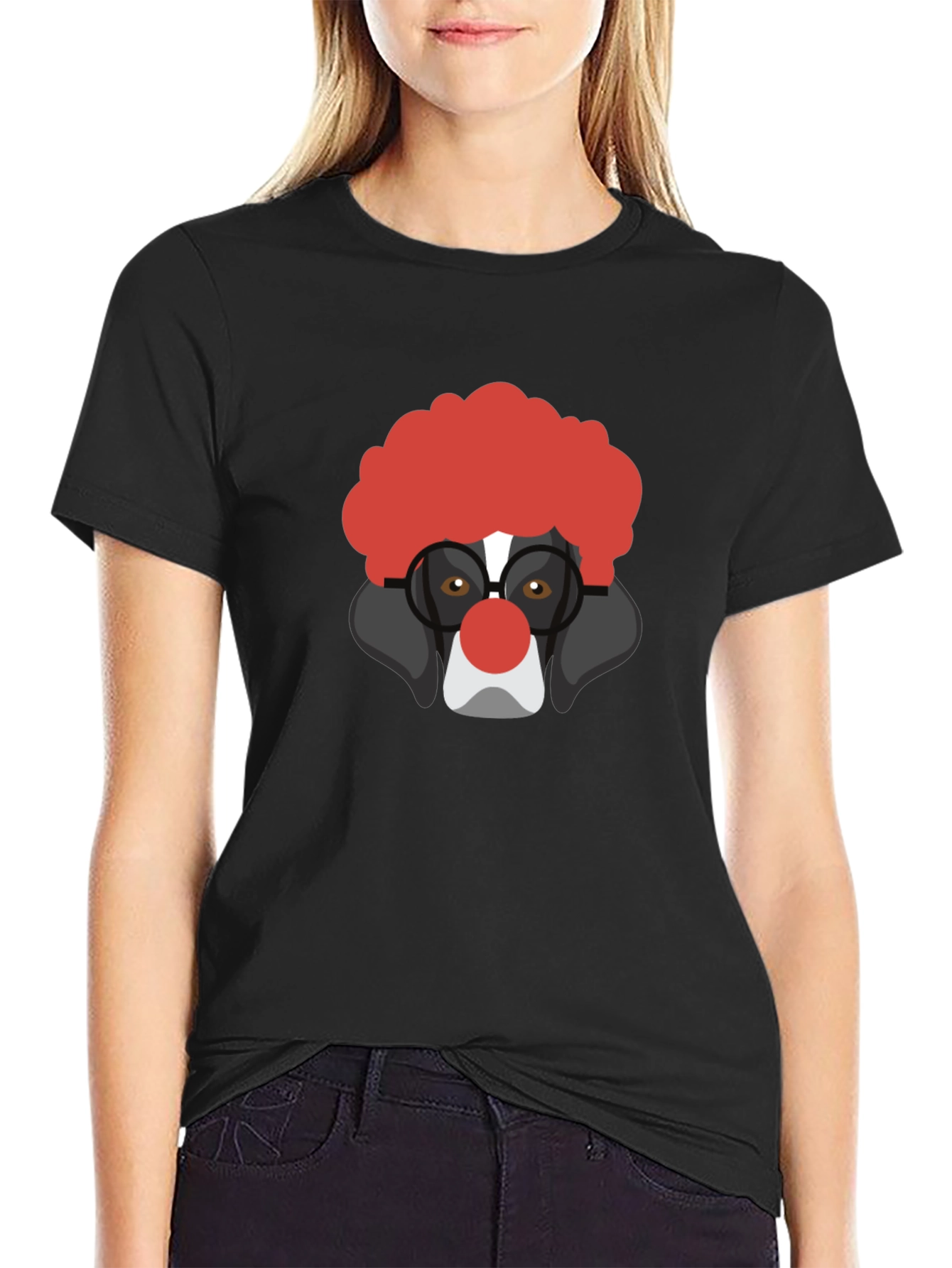 Clown Dog Graphic Tee - Black T-Shirt