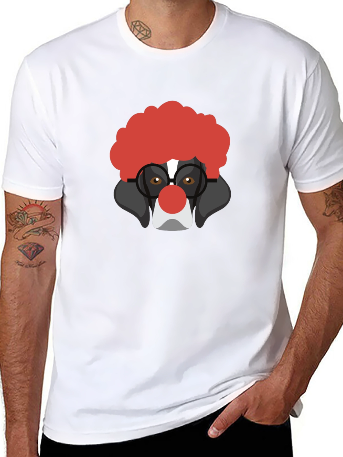 Clown Dog Graphic Tee - Black T-Shirt