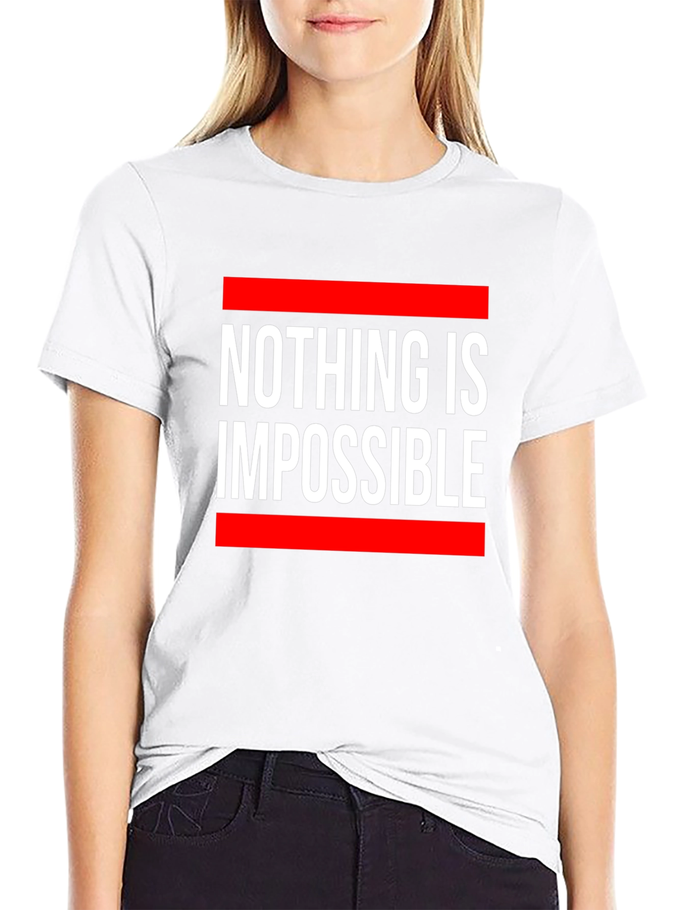 Motivational Nothing Is Impossible Graphic T-Shirt