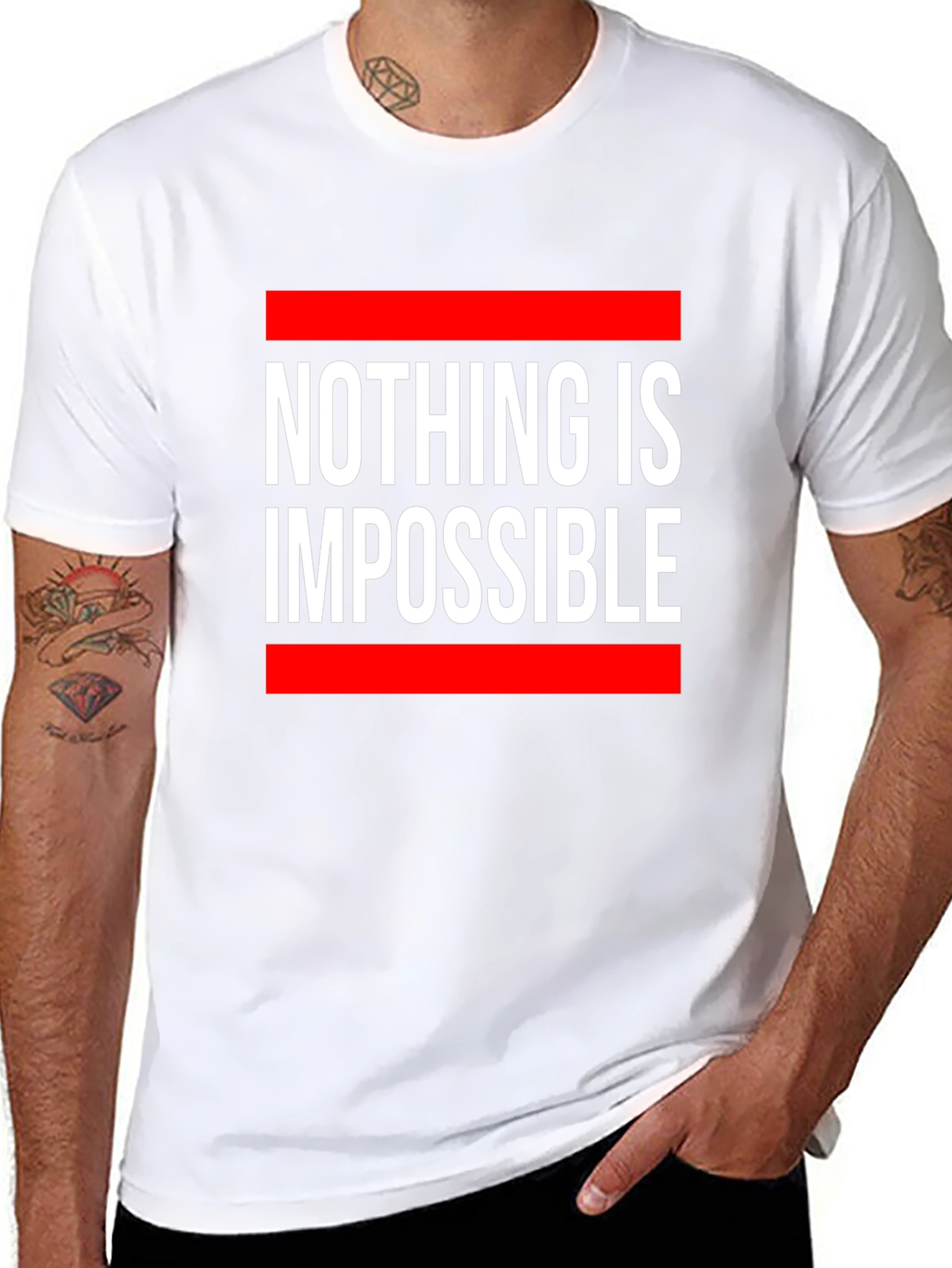 Motivational Nothing Is Impossible Graphic T-Shirt