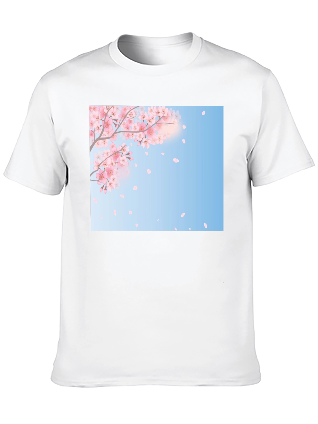 Cherry Blossom Graphic Tee - Stylish Black T-Shirt