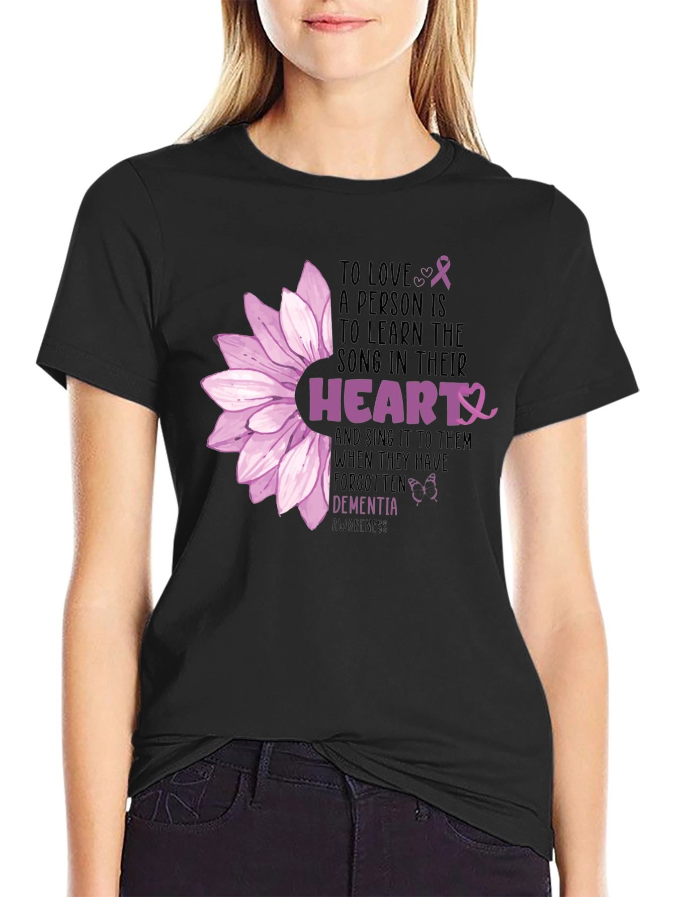 Dementia Awareness Heart Song T-Shirt