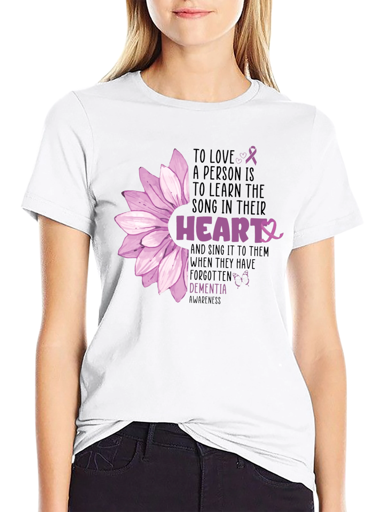 Dementia Awareness Heart Song T-Shirt
