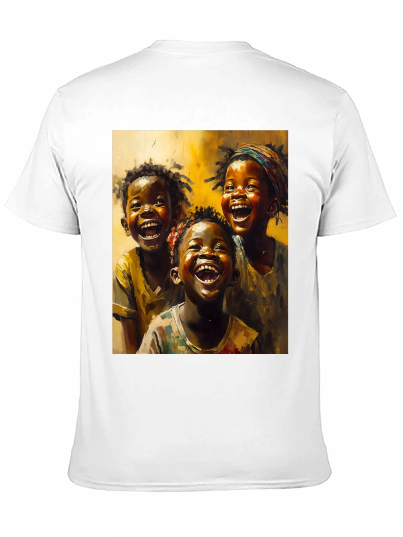 Joyful Kids Art Graphic Tee - Black Casual T-Shirt
