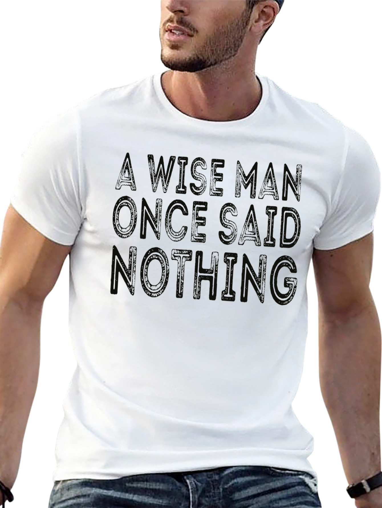 Wise Man Said Nothing Graphic Tee - Black
