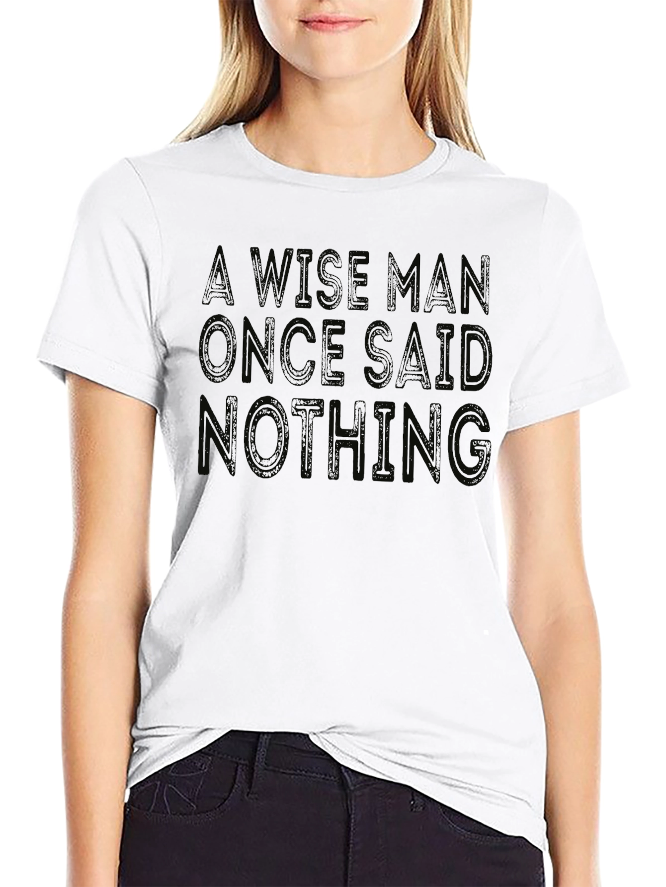 Wise Man Said Nothing Graphic Tee - Black