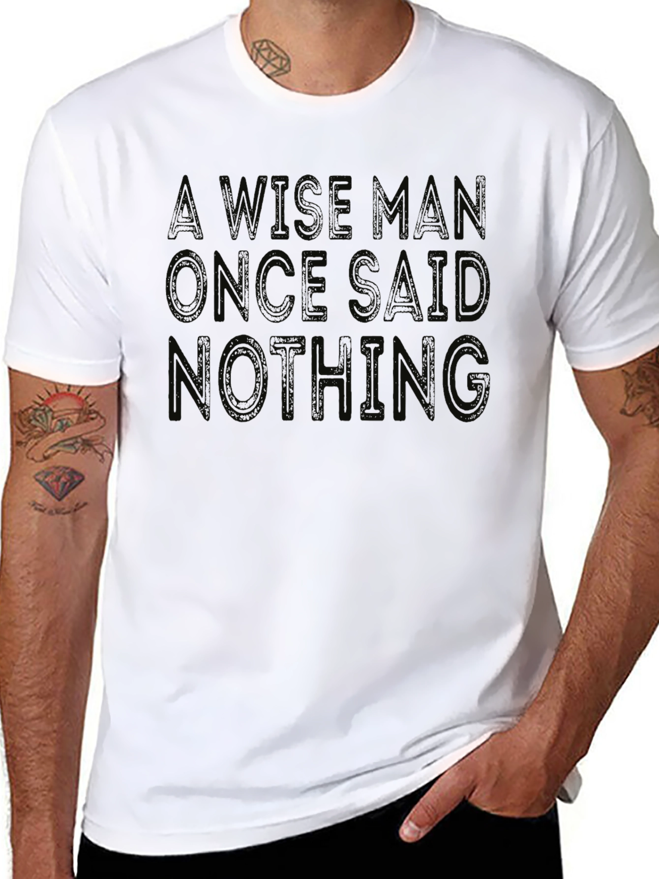 Wise Man Said Nothing Graphic Tee - Black