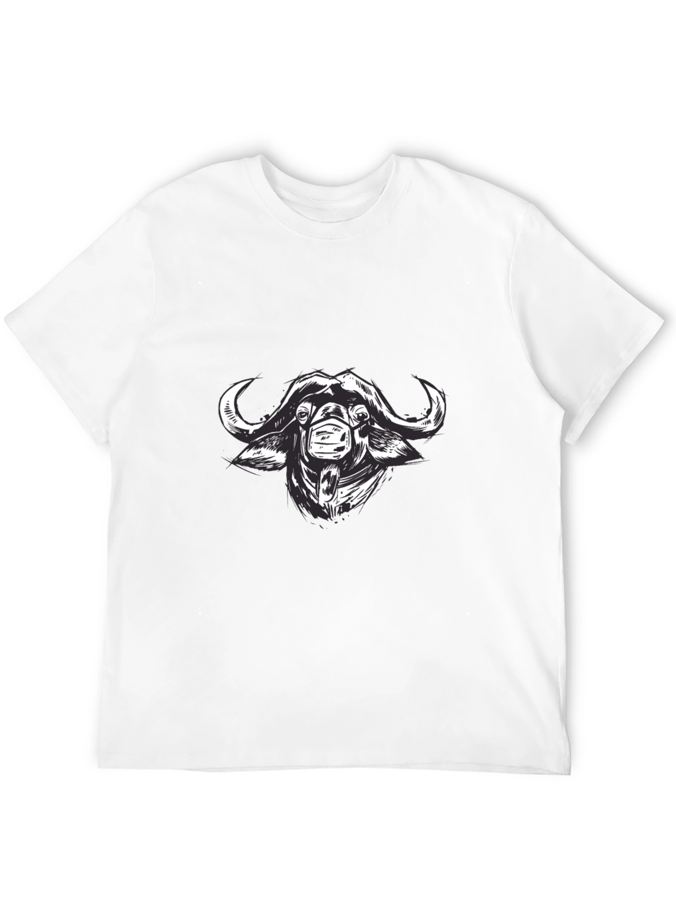 Buffalo with Mask Graphic Tee - Black
