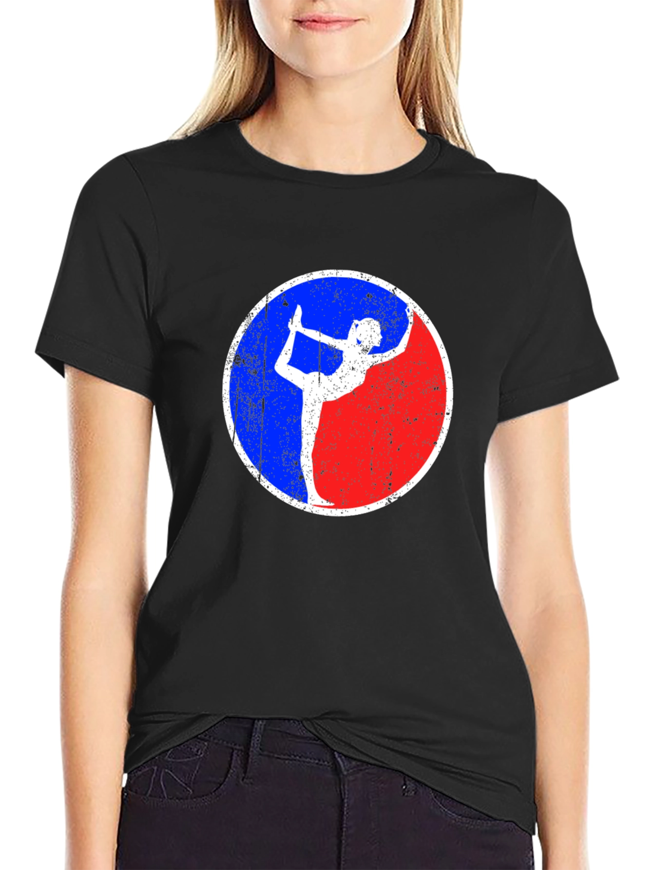 Yoga Pose Graphic Tee - Black
