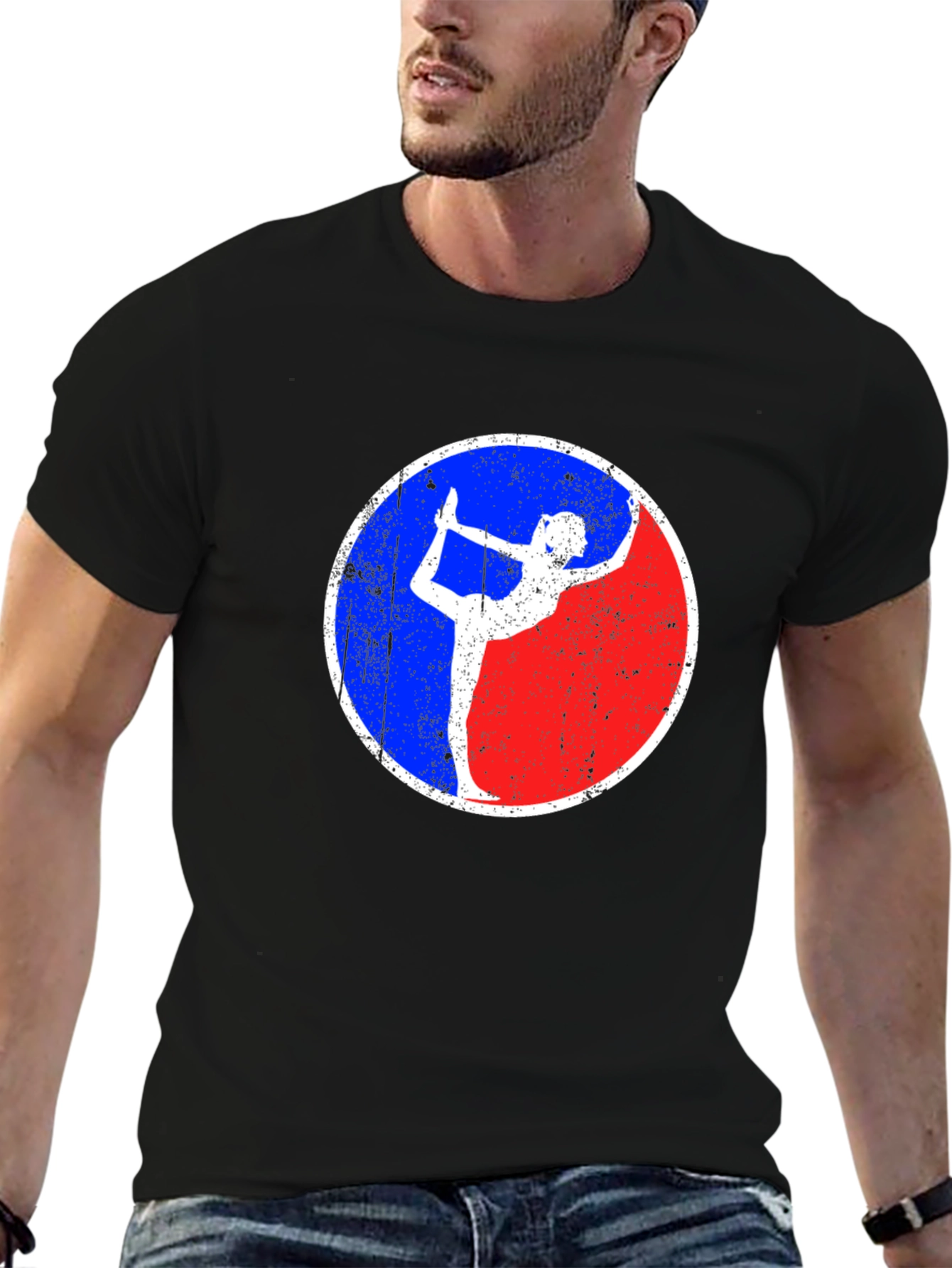 Yoga Pose Graphic Tee - Black