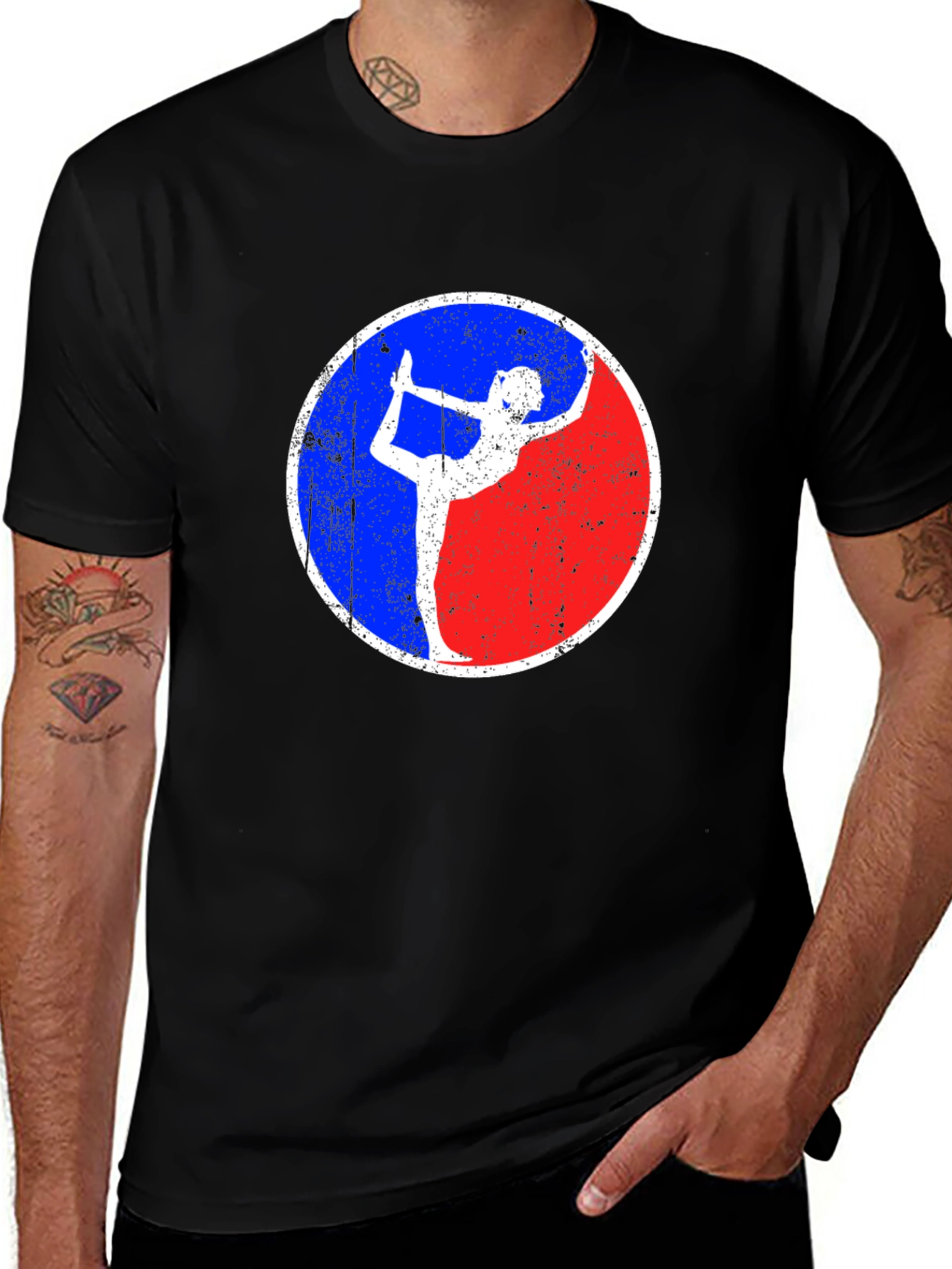 Yoga Pose Graphic Tee - Black