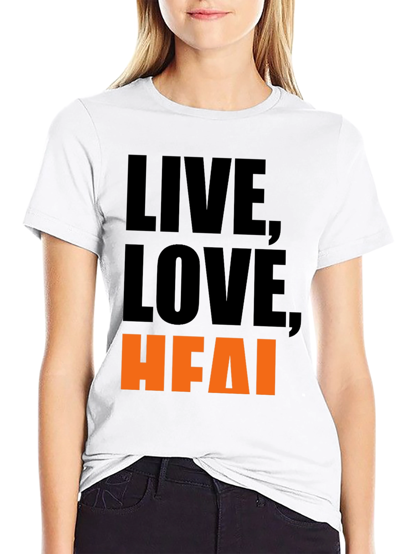 Live Love HFAI Black Graphic Tee