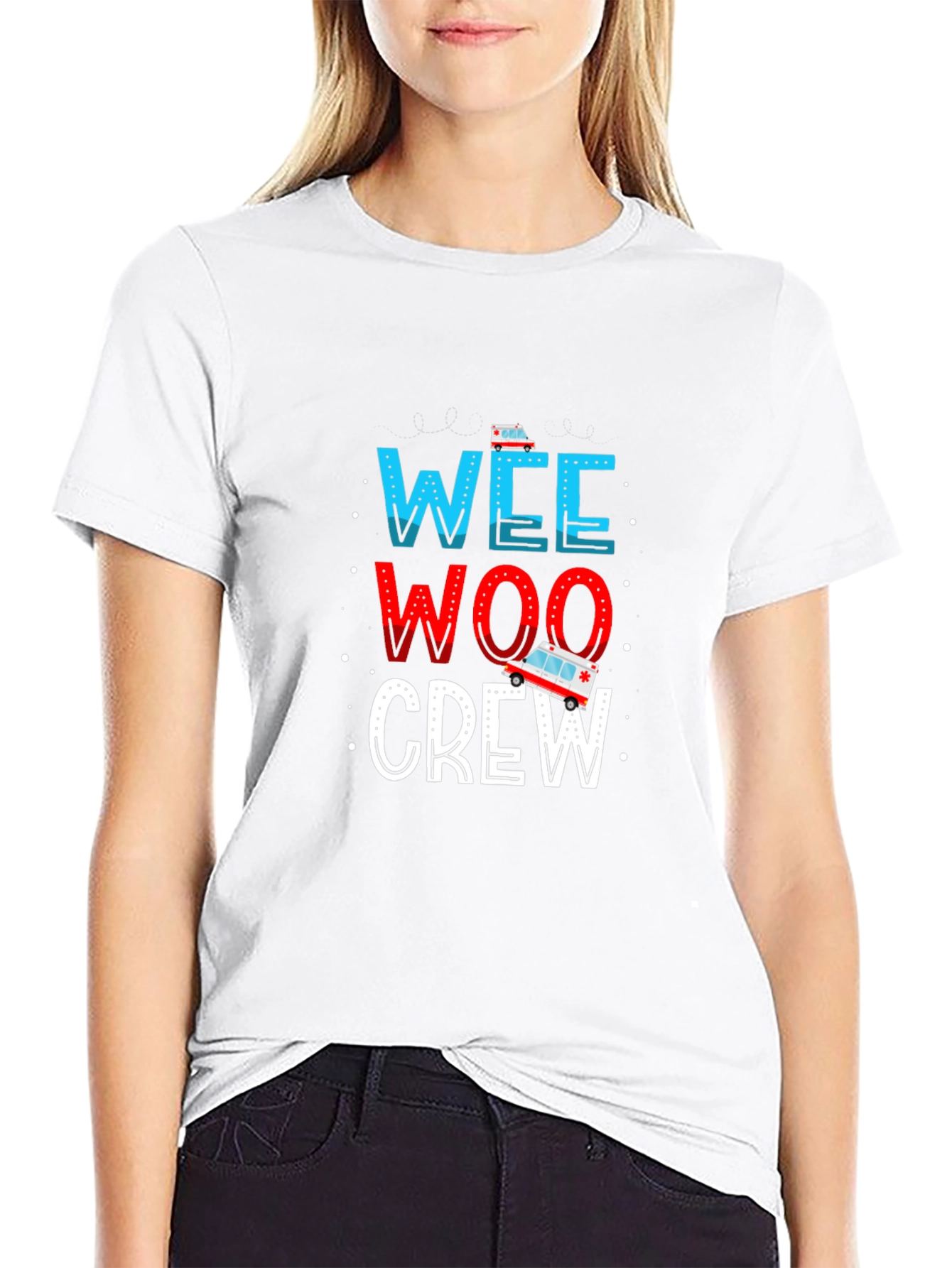 Wee Woo Crew T-Shirt - Ambulance Design