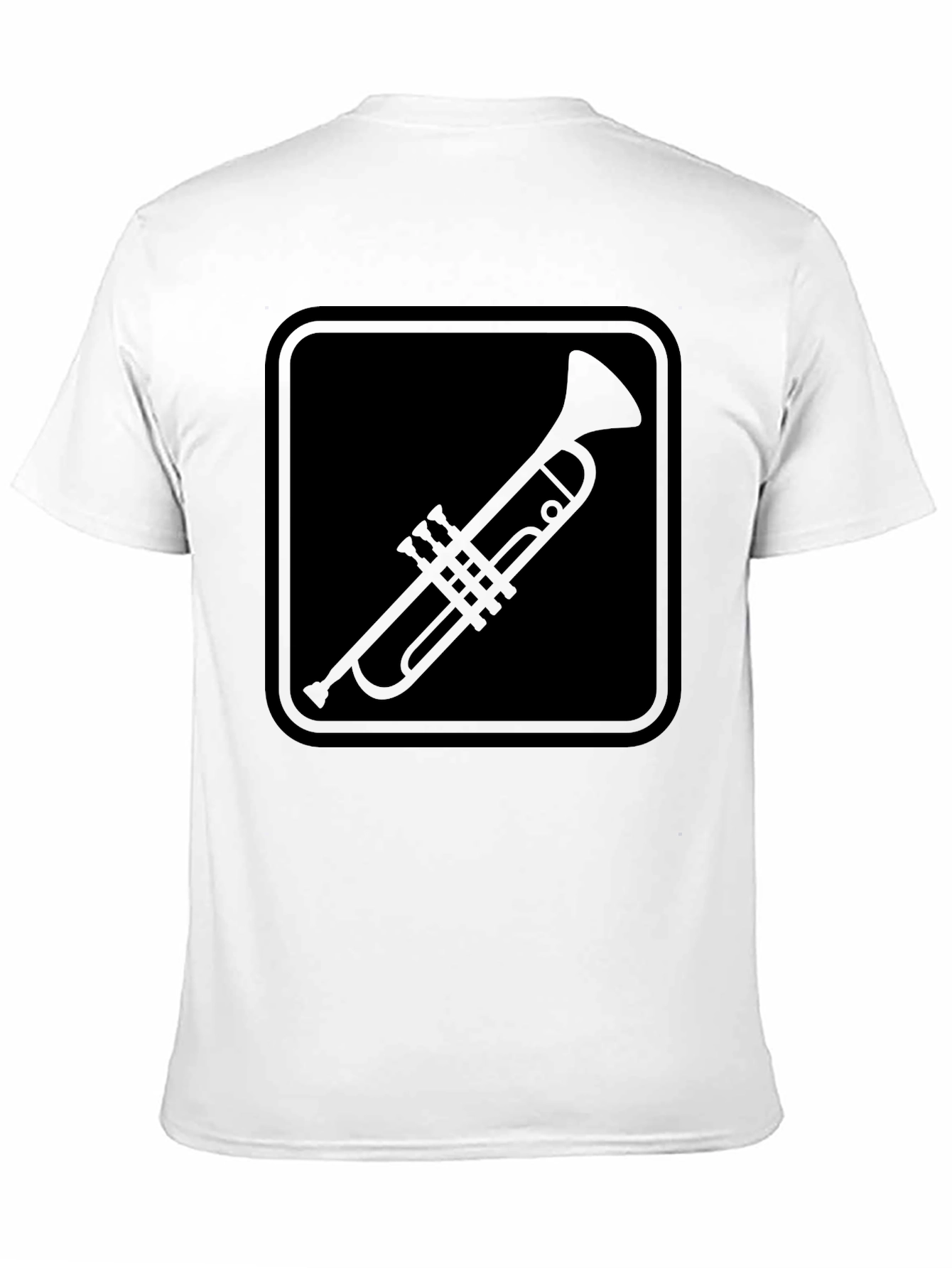 Black Trumpet Graphic Tee - Classic Musician Style