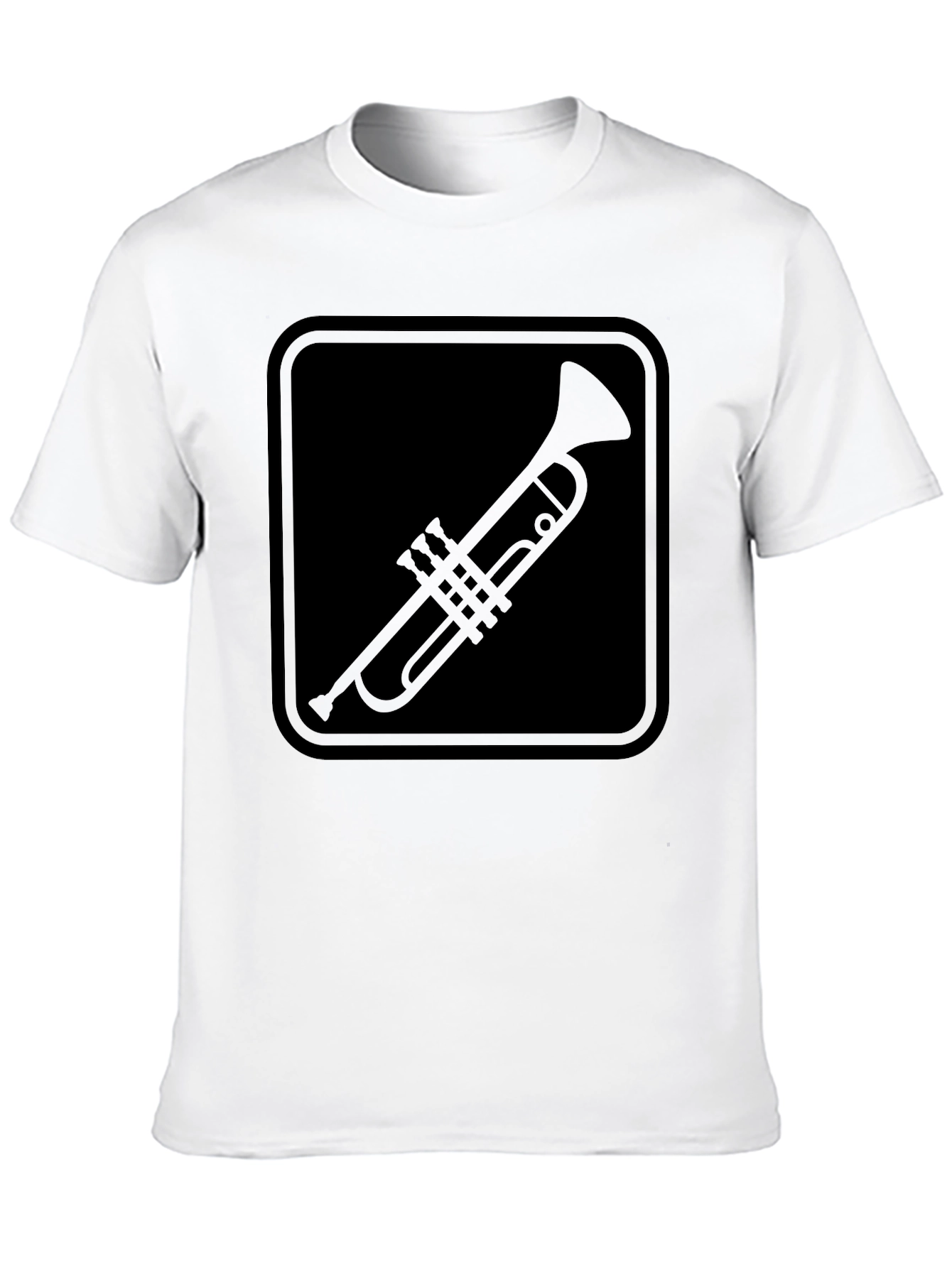 Black Trumpet Graphic Tee - Classic Musician Style